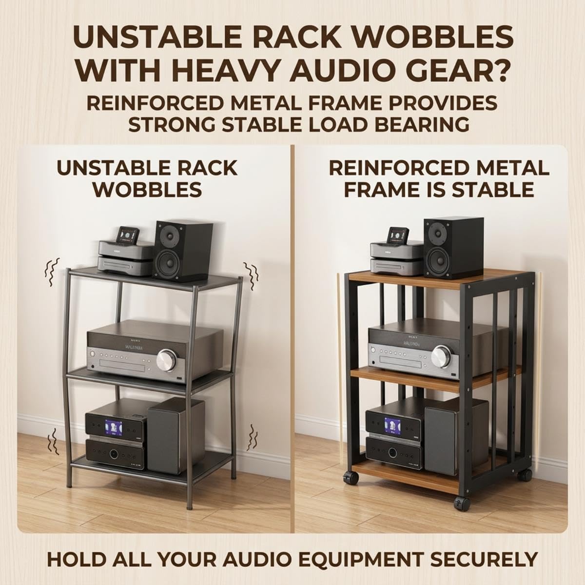 Mueble estéreo, rack audio home cinema, soporte multimedia almacenamiento