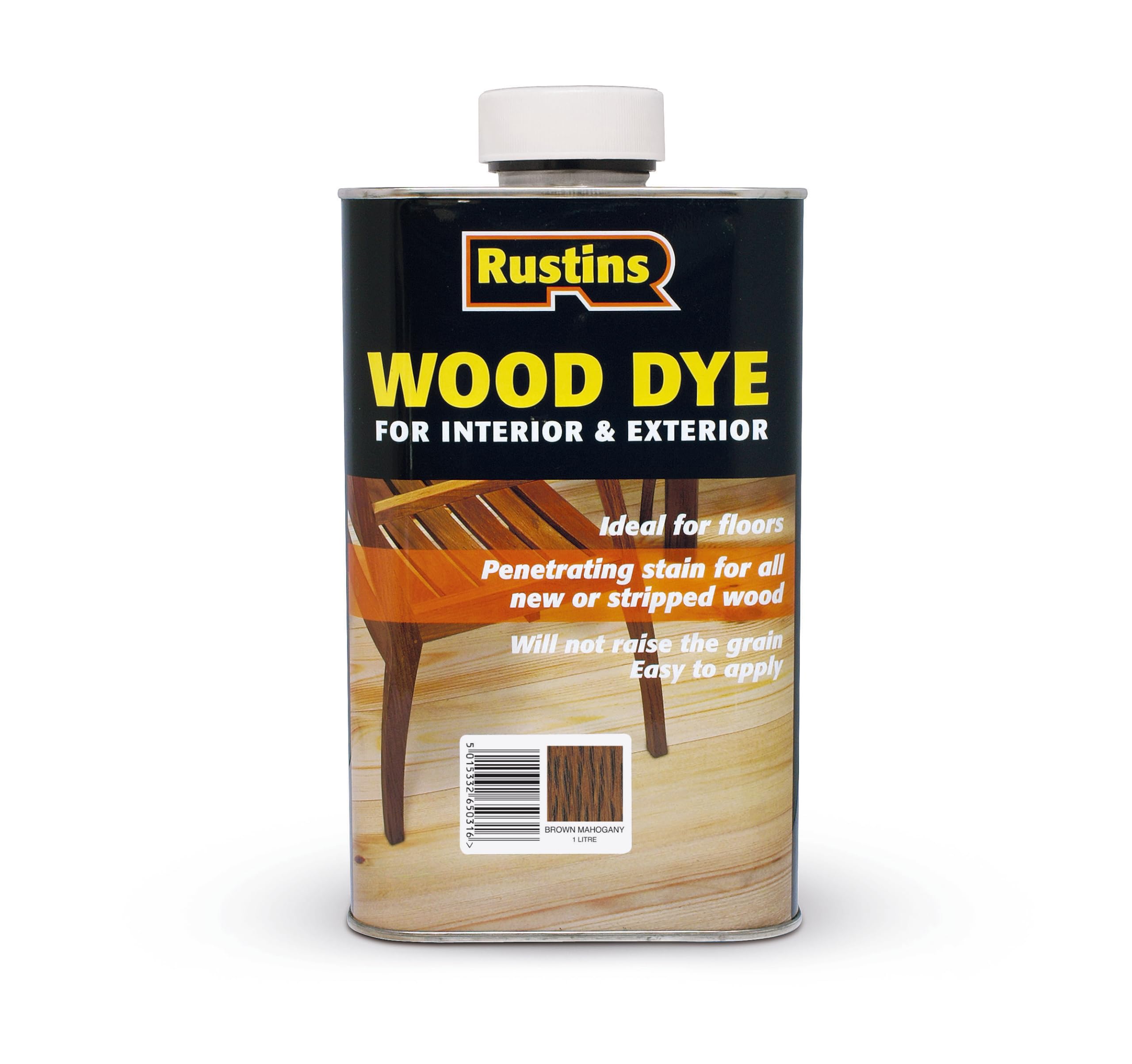 Rustins Brown Wdbm1000 Wood Dye Mahogany 1 Litre