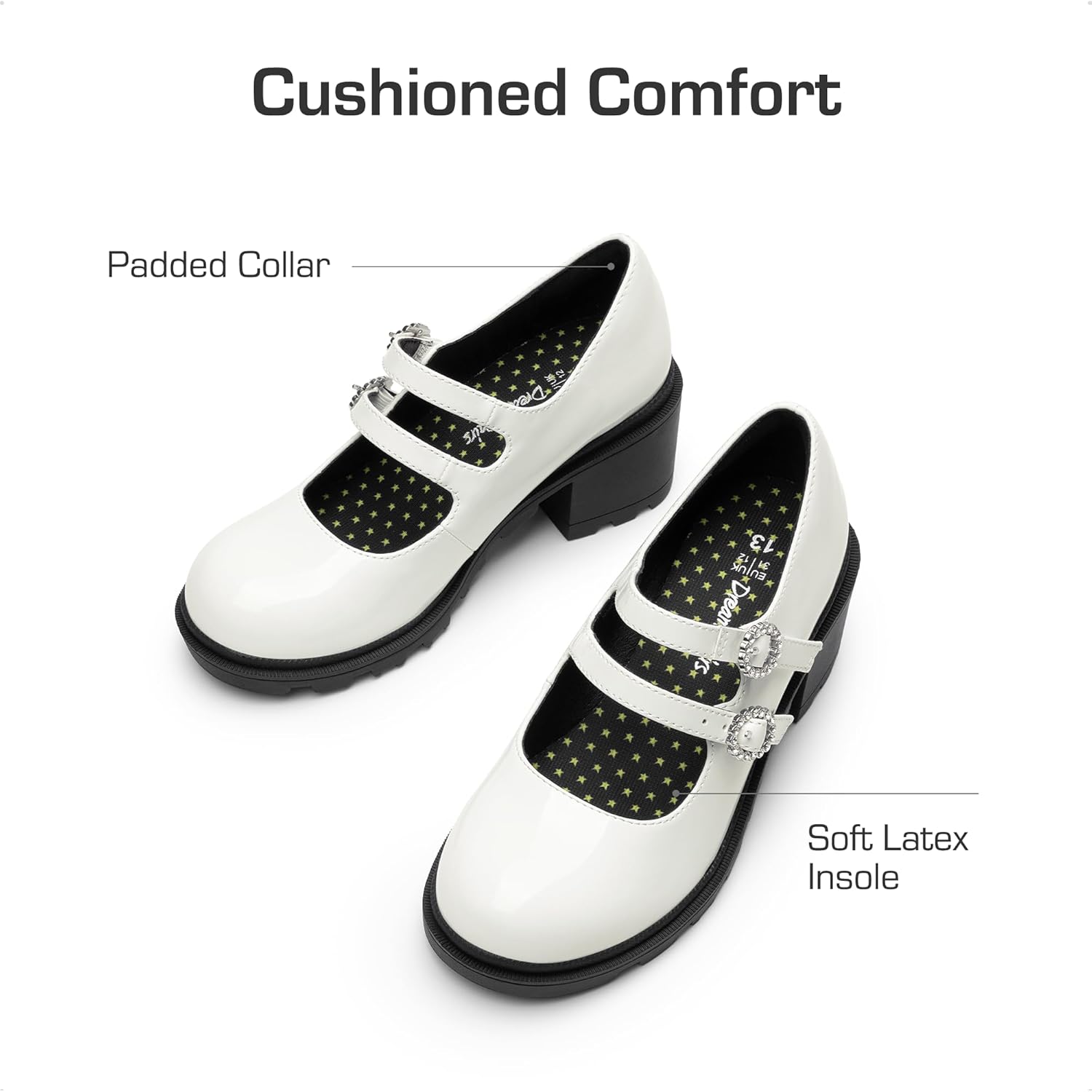 DREAM PAIRS Mary Jane Shoes for Girls Platform School Uniform Party Chunky Dress Heel Double Straps Flats for Little Big Kid - Image 4