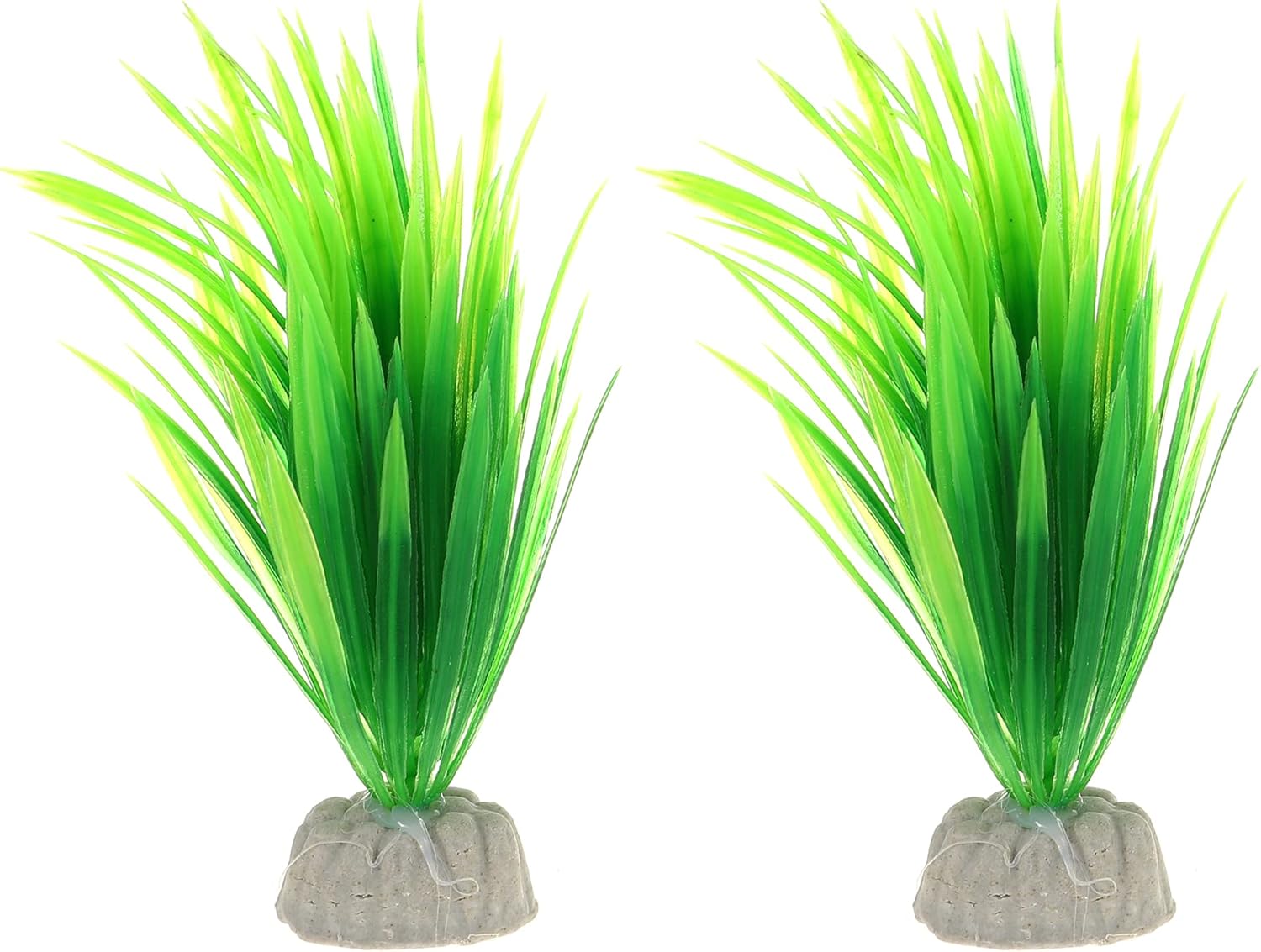 VOCOSTE 2 Pcs Aquarium Plastic Plants, Artificial Aquatic