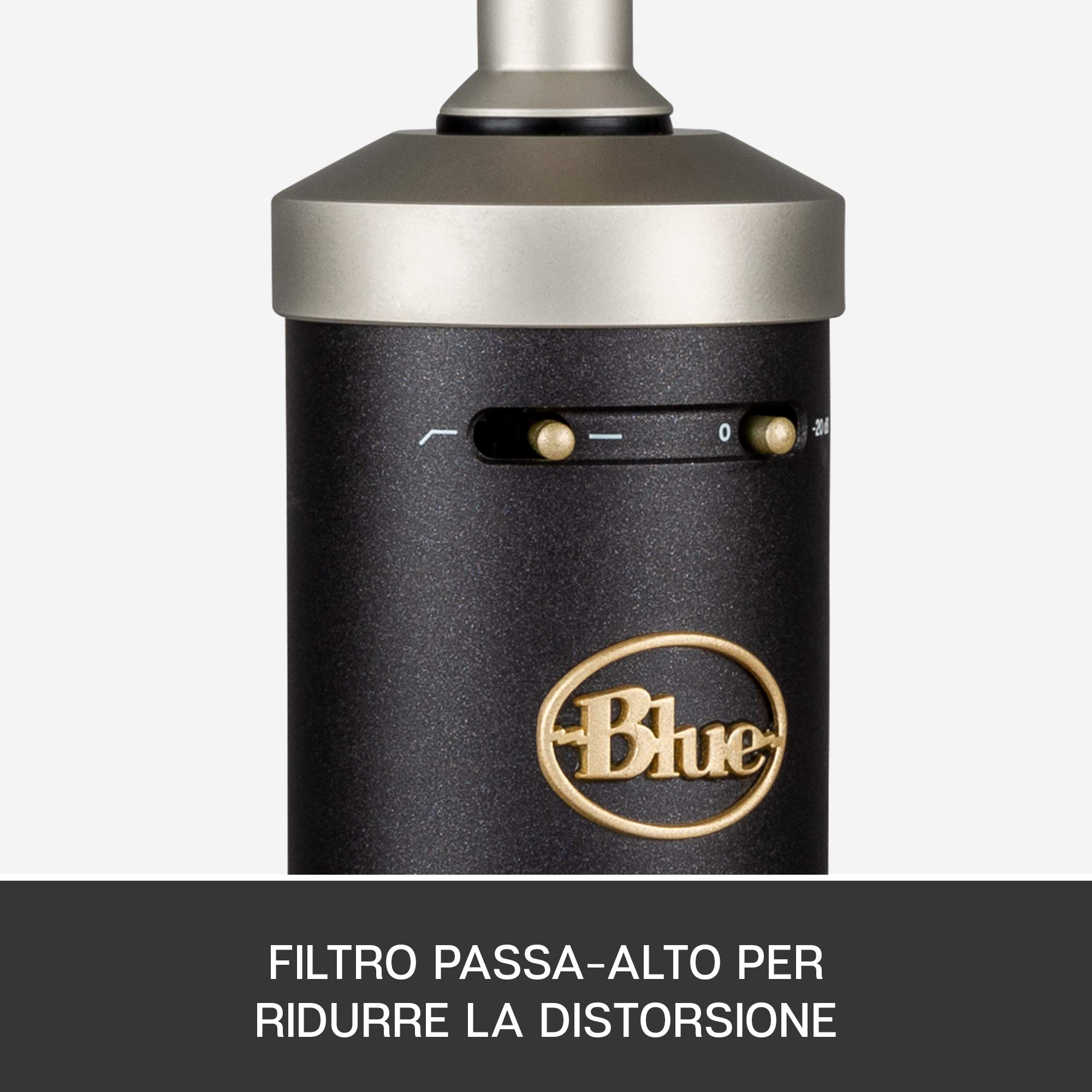Blue Baby Bottle SL Microfono a Condensatore XLR | Per la Registrazione e lo Streaming, Capsula Cardioide a Membrana Grande, Shock Mount e Custodia Protettiva - Nero