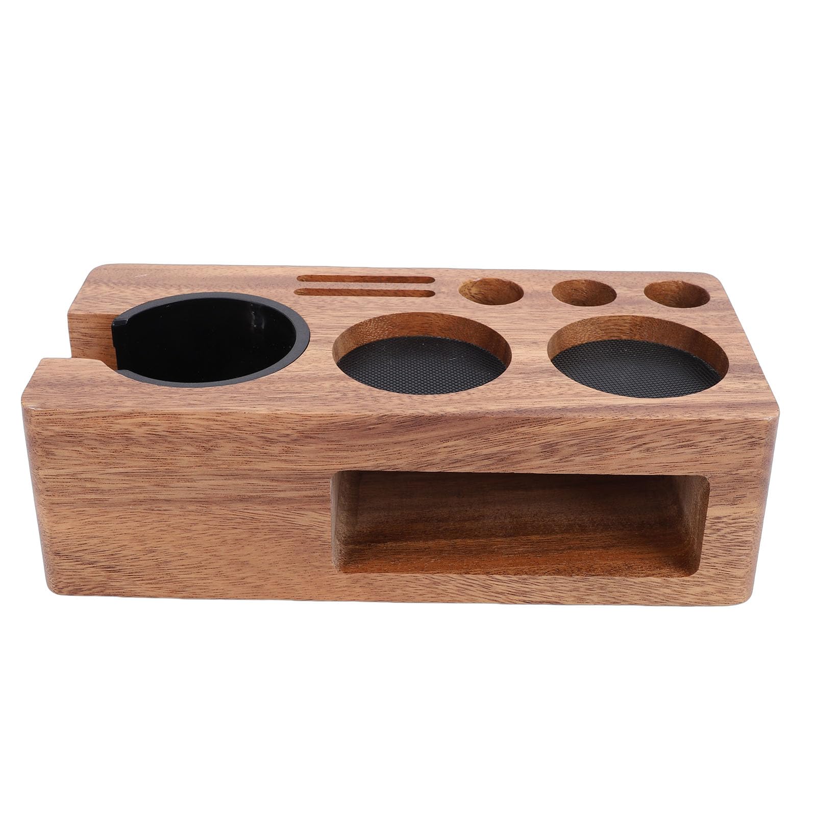 Sonew Profesjonalna Stacja Ubijania Kawy Drewniana z podstawą antypoślizgową i Adapterem do Uchwytu Kolby 58 Mm i 51-54 Mm Stojak Sabotażowy Kuchnia Domowa (Orzech włoski)