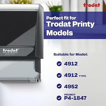 Trodat 交換用パッド プリンティ 4912 スタンプ 3個パック ブラック