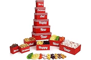 Merry Christmas and Happy New Year 6-Tier Indulgence Gift Basket Tower