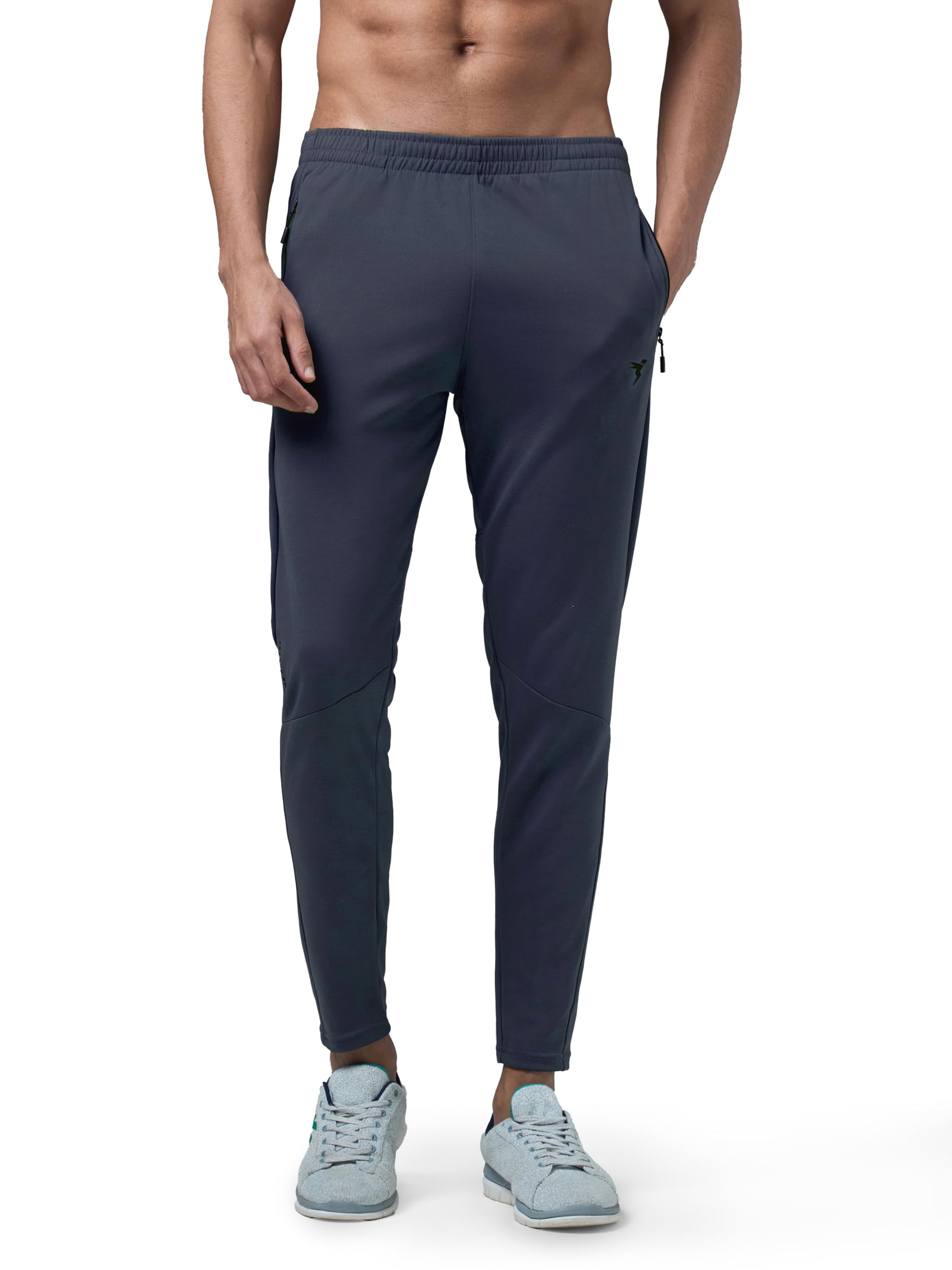 TECHNOSPORT Men's Solid Slim Fit Techno Dry Trackpants Drawstring 2-Pocket Polyester Joggers for Gym Running Workout UPF50+ Anti Odour-picture-15