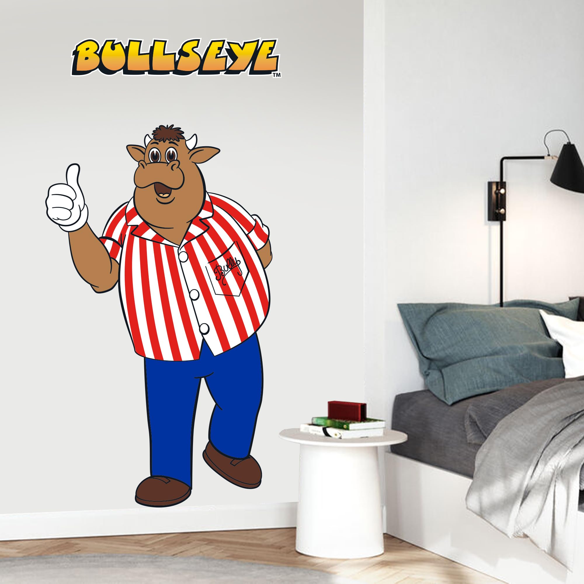Bullseye Wall Sticker - Bully Thumbs Up Decal Wall Art (90cm Height x 55cm Width)