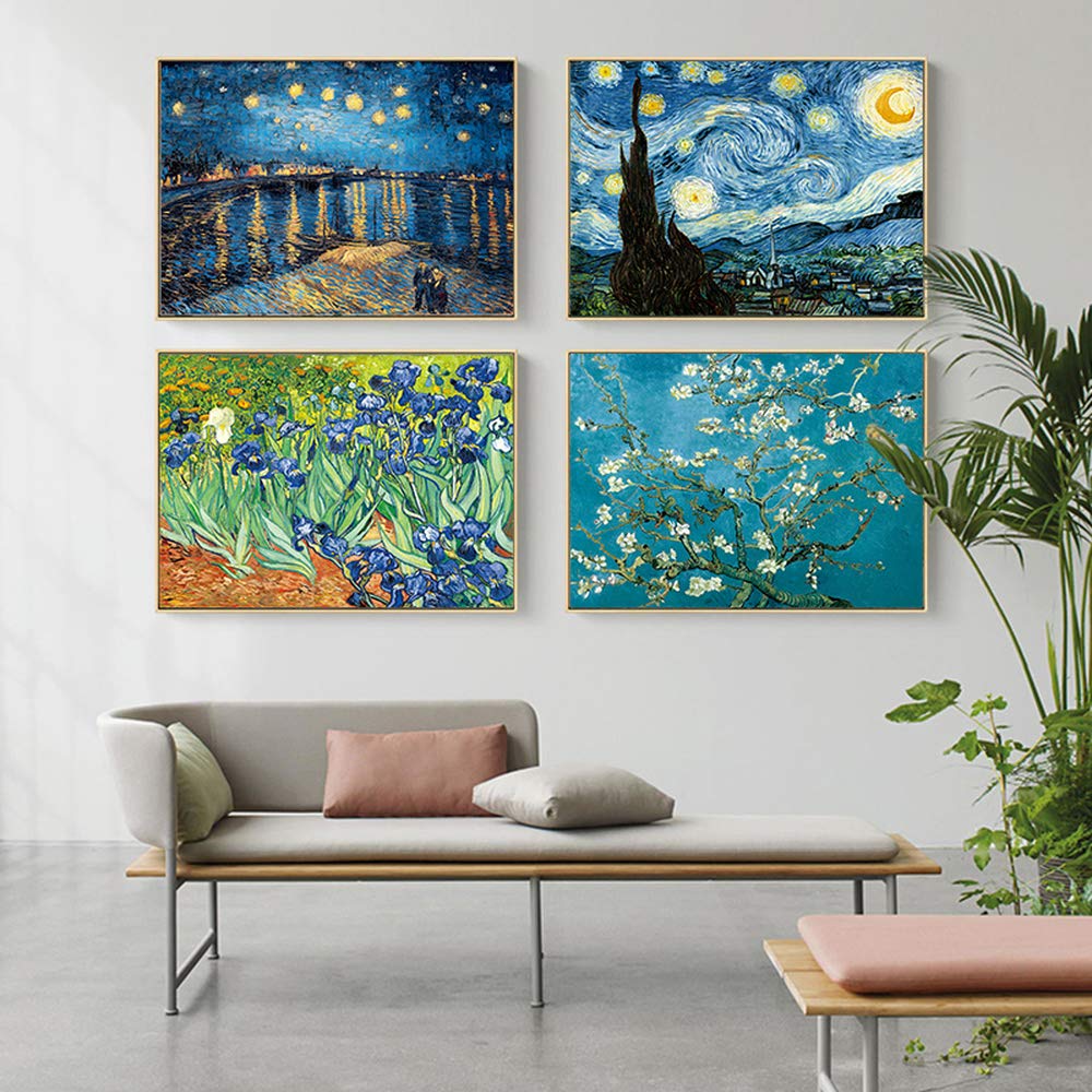 Gartenflagge „Van Gogh Sternenhimmel“ Mit Rose – 30x45 Cm, Doppelseitig Für Frühling & Sommer