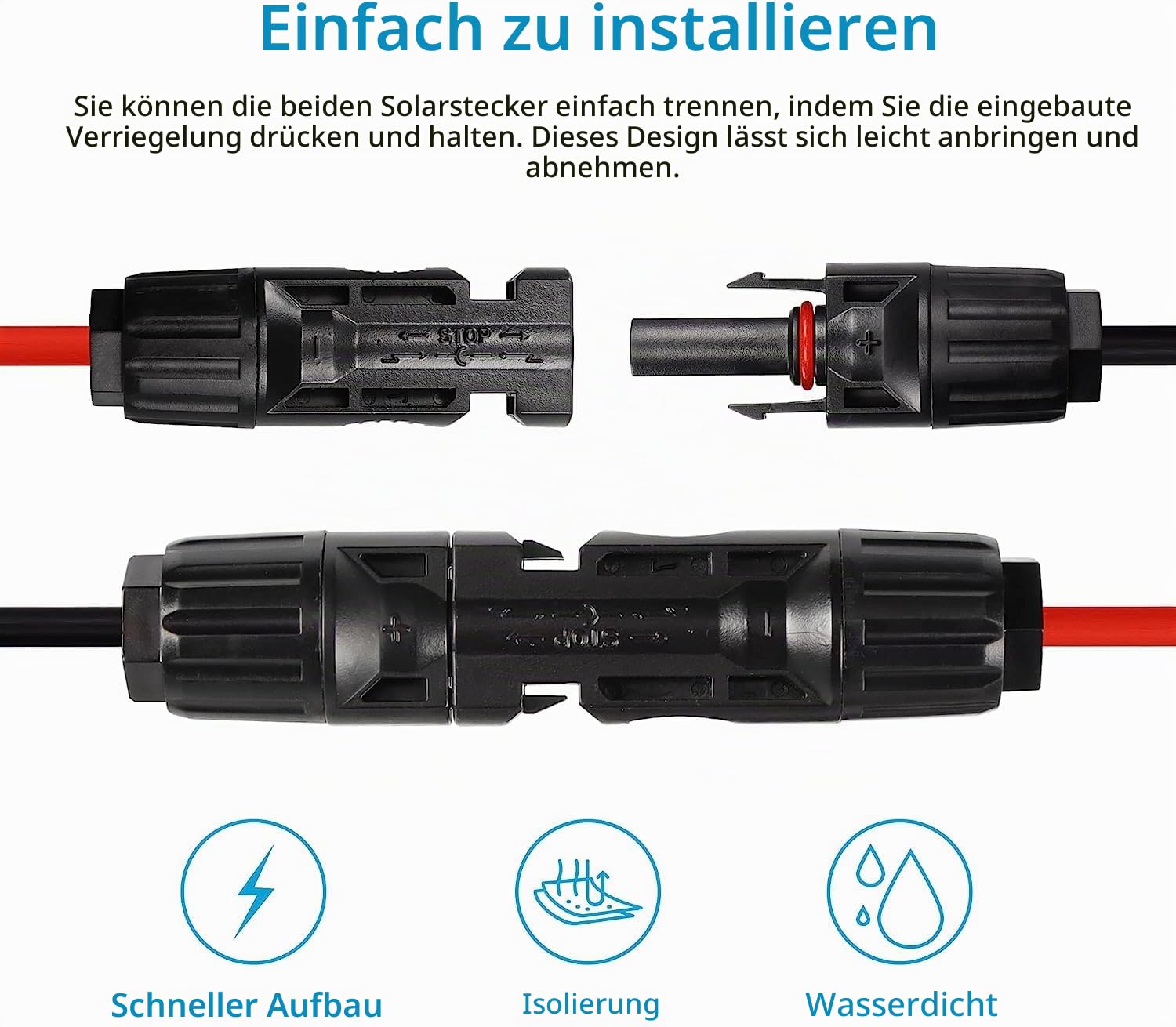CERRXIAN 16FT/5M 12AWG Solarpanel-Stecker auf XT60i-Buchse, Solarpanel-Stromkabel für Solarpanel, tragbares Wohnmobil-Kraftwerk, tragbares Kraftwerk, Lipo-Batterie (16FT/5M)