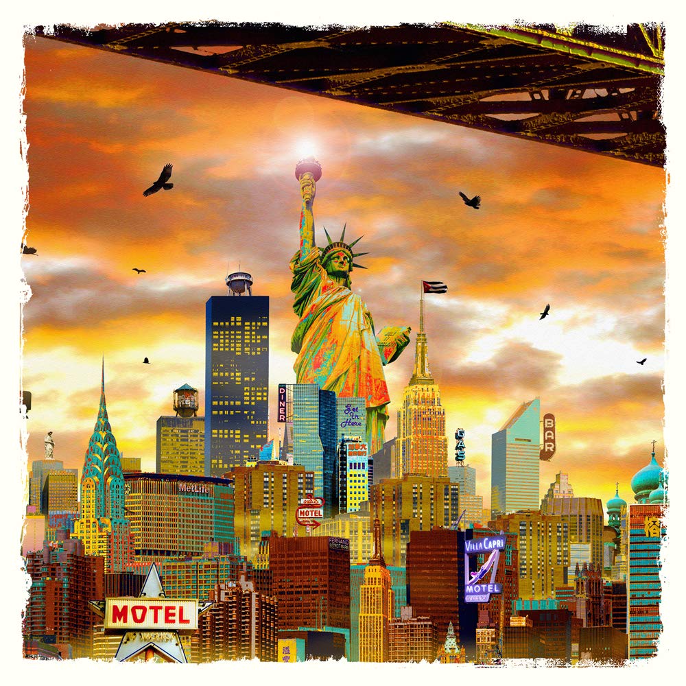 International GraphicsFinished Picture - Yves, KRIEF - ''Statue of Liberty''- 30 x 30 cm - Direct printing on acrylic glass