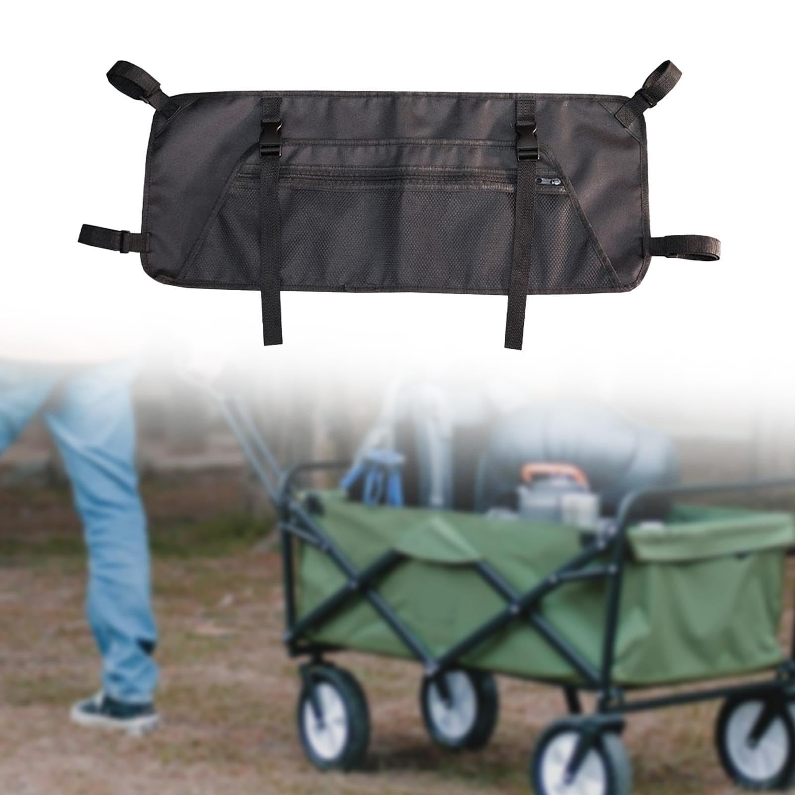 Bolsillo lateral para vagón, bolsa de almacenamiento fácil de instalar, para carrito ligero, para camping, playa, al aire libre, soporte esencial para artículos diversos, accesorio conveniente