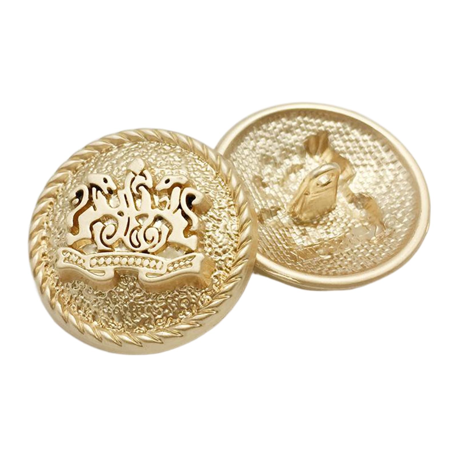 Buttons Metal Button Men's and Women's Coat Trench Coat Gold Round Buttons, Color 7, 25m (3 Pieces)