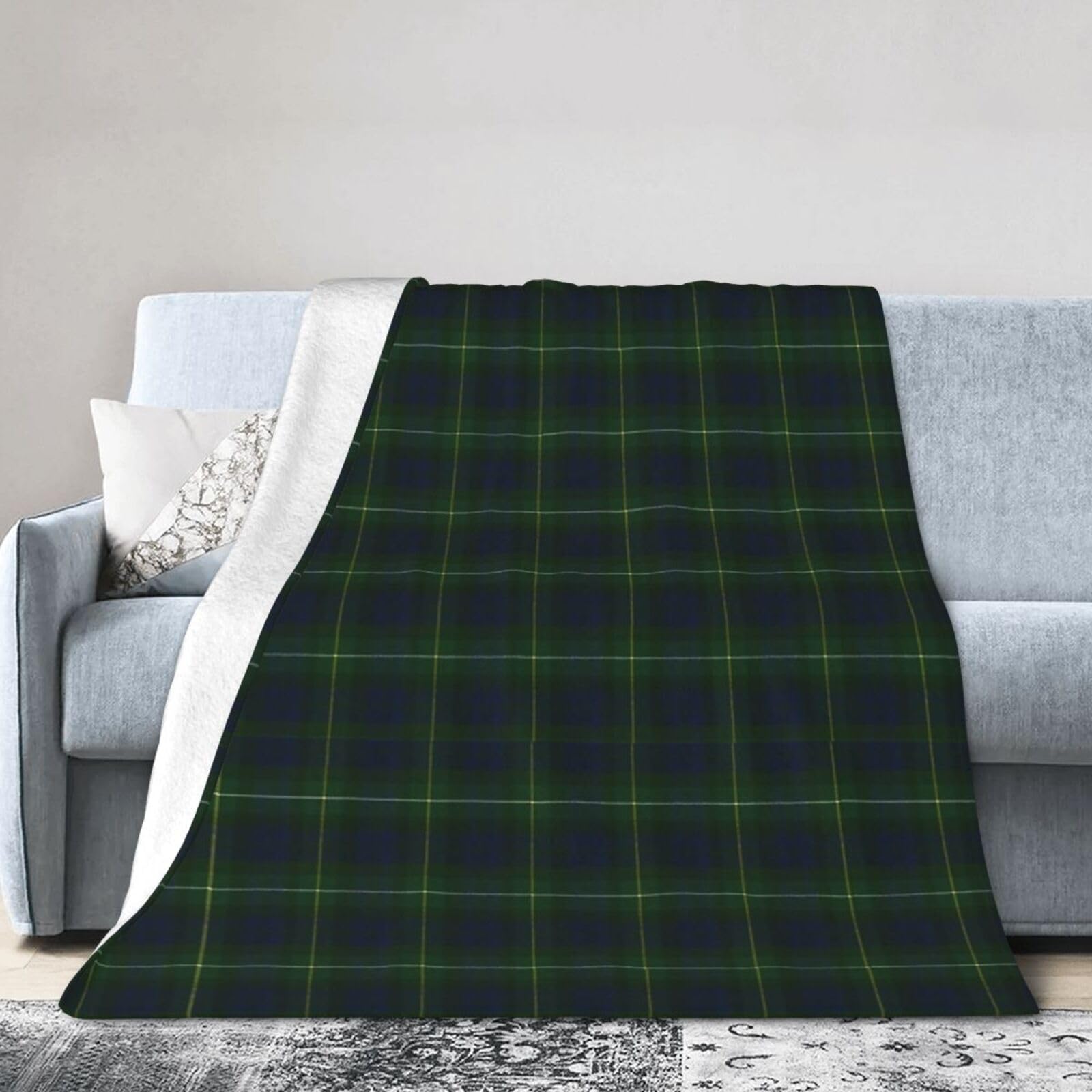 ERTDFXCV Campbell Louden Modern Original Scottish Tartan Blanket 80"x60"