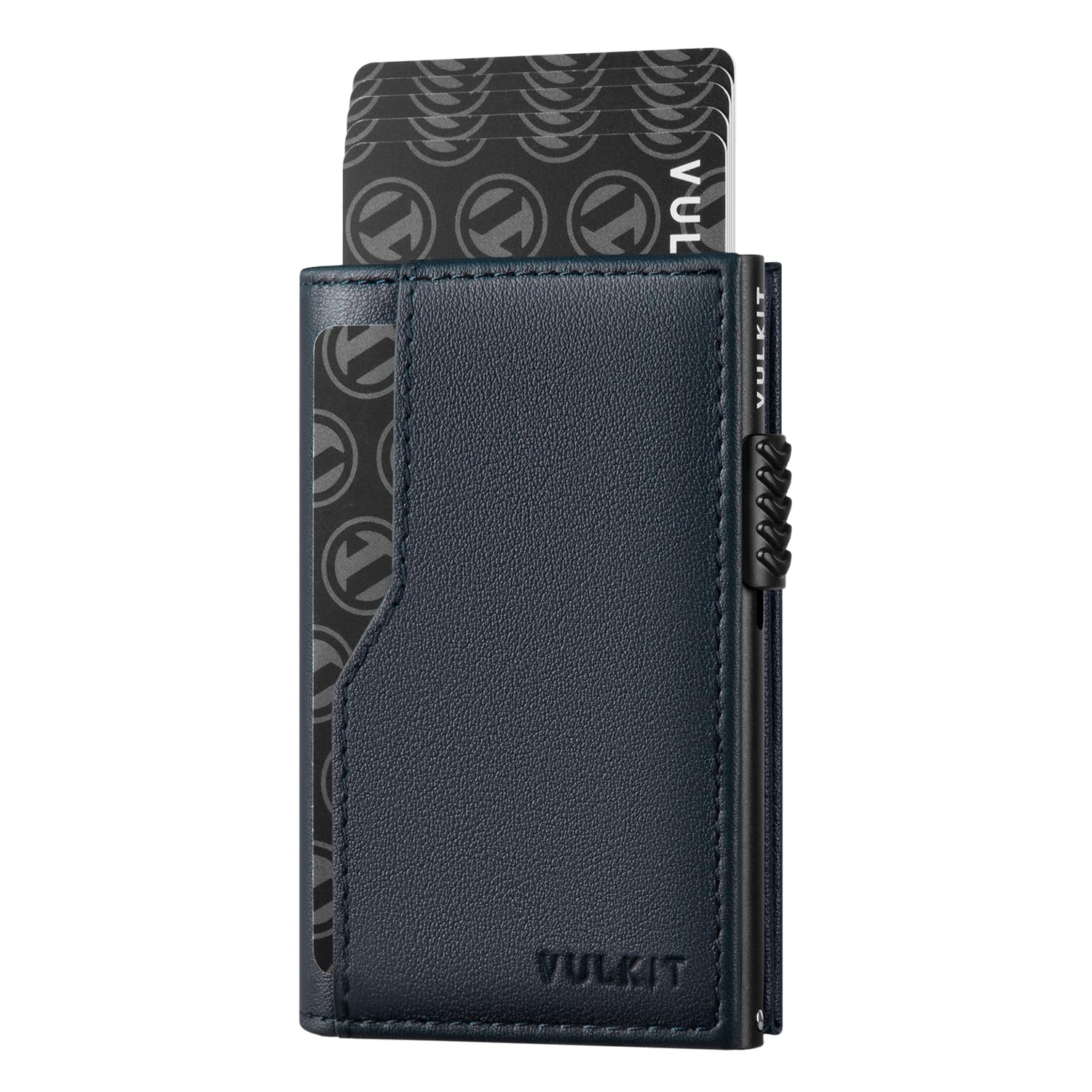 VULKITCard Holder Wallet with Double ID Windows RFID Blocking Pop Up Wallet Minimalist Design for 12 Cards