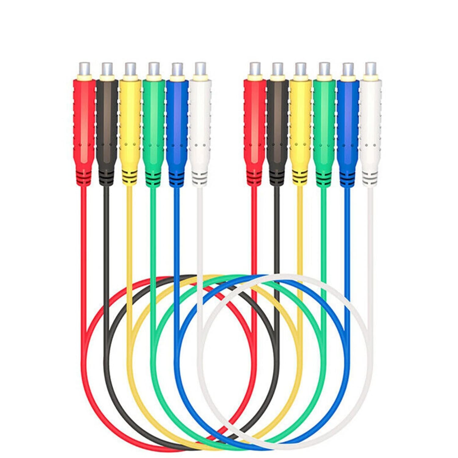 JHEUAYK 6PCS Test Leads Silicone Soft Flexible Jumper Test