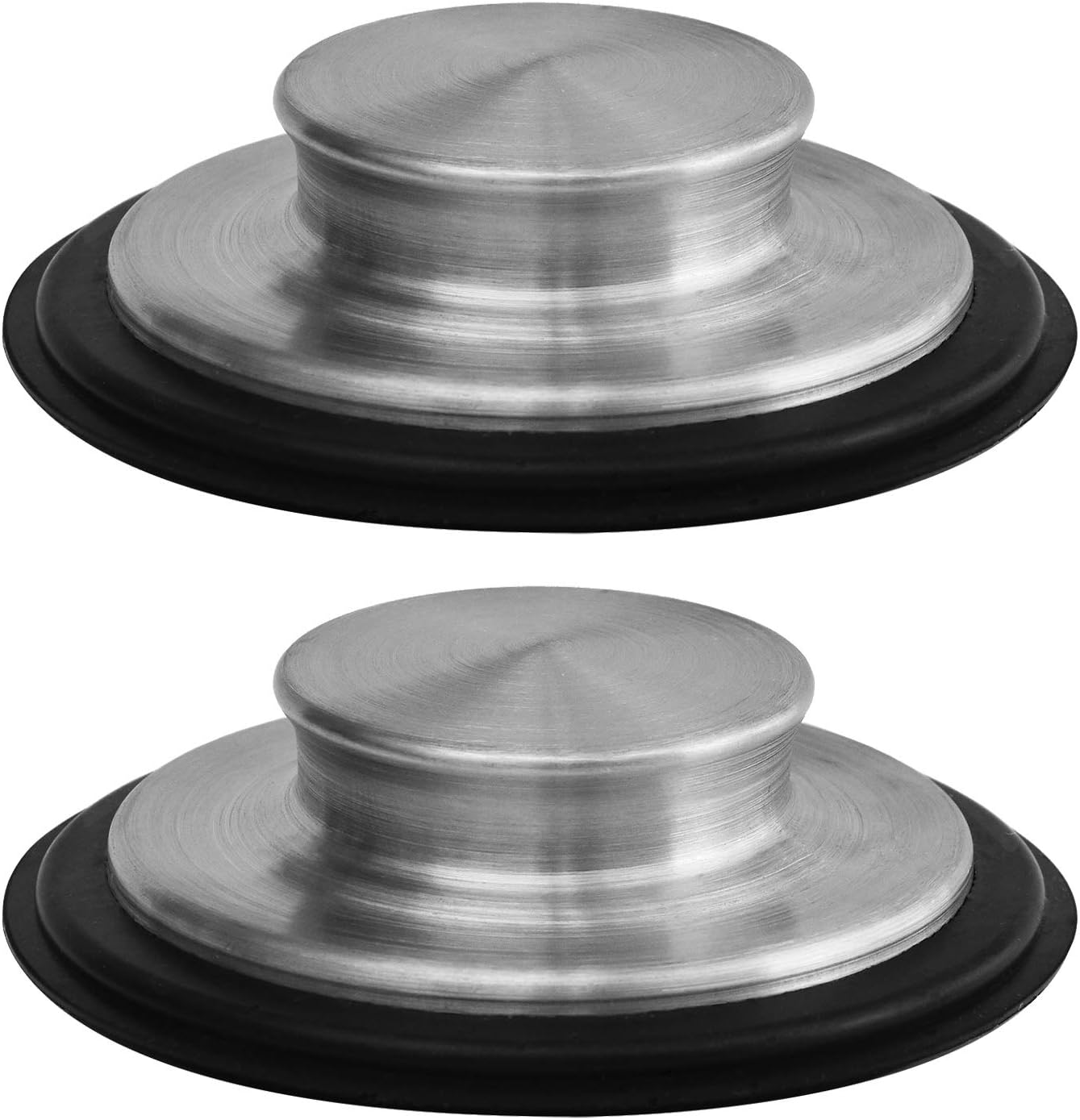 2 PACK - 3 3/8 inch (8.57Cm) - Kitchen Sink Stopper Stainless Steel Garbage Disposal Plug Fits Standard Kitchen Drain size of 3 1/2 Inch (3.5 Inch) Diameter