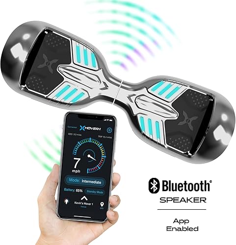 Miniatura 2 de Hover-1 Superstar Hoverboard - Cochecito con asiento combinado, velocidad máxima de 7 MPH, rango de 6 millas, motor de 400 W (2 x 200 W), tiempo de