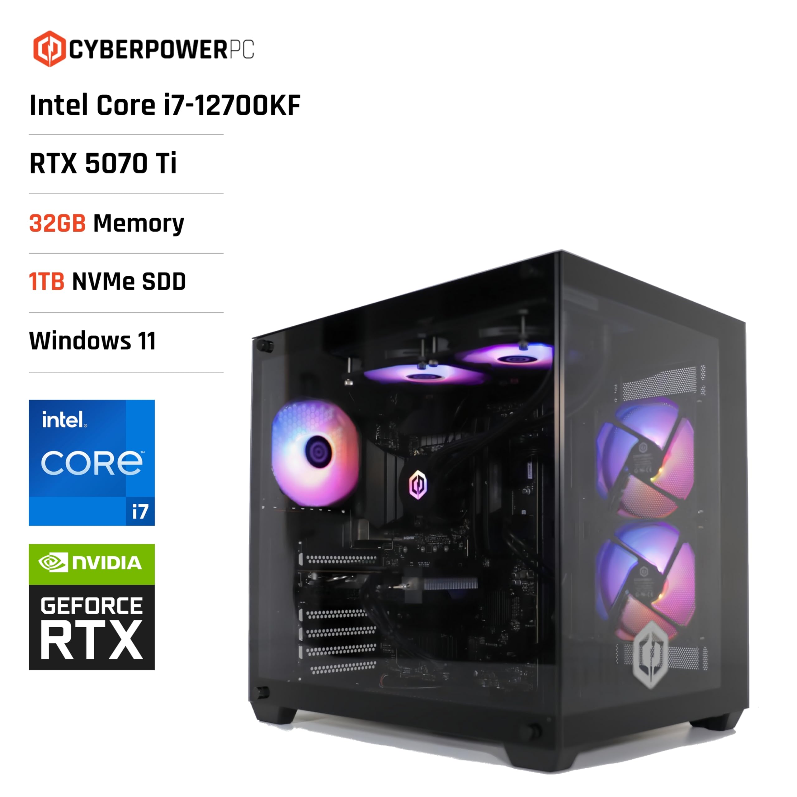 CyberpowerPC Luxe PC Gaming - Gaming PC Intel Core i7 12700KF - Dettaglio