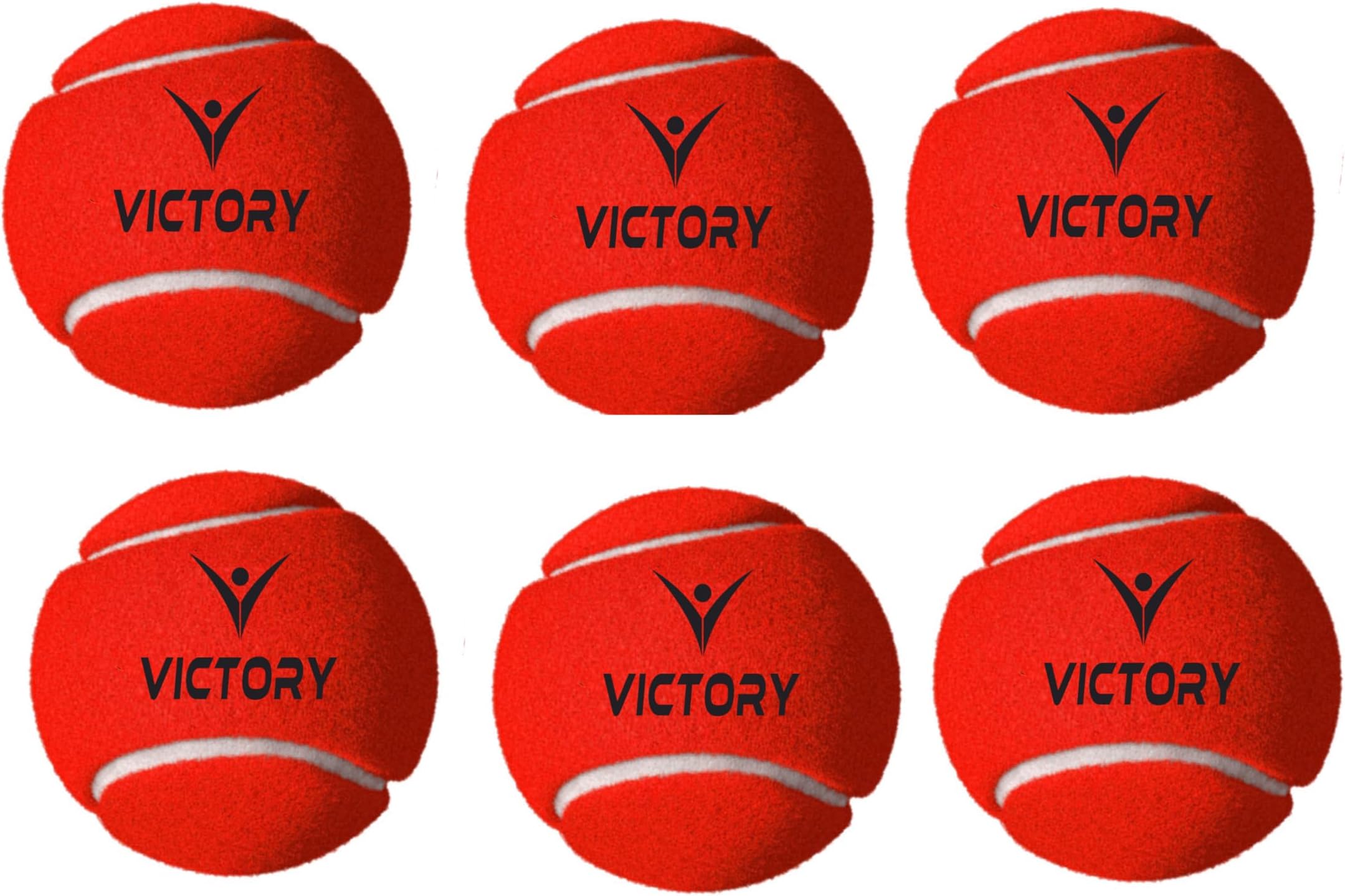 Victory Cricket Tennis Balls High Bounce Street Match Cricket Tournament Tennis Ball (Heavy Ball, 6)
