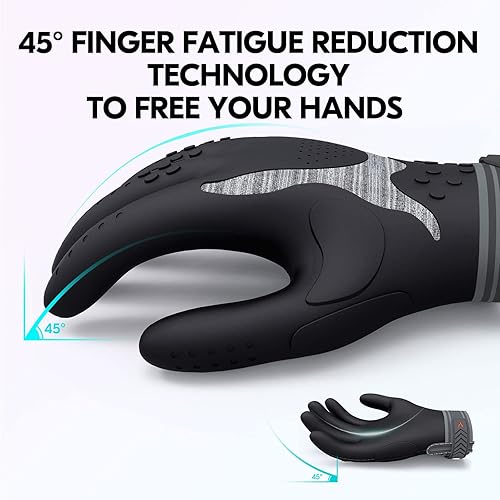 Miniatura 4 de Vgo... NGG X1 - Guantes de trabajo de seguridad sin costuras, resistentes a cortes, forro anticorte HPPE, nivel EN388 C, nivel ANSI A3, guantes