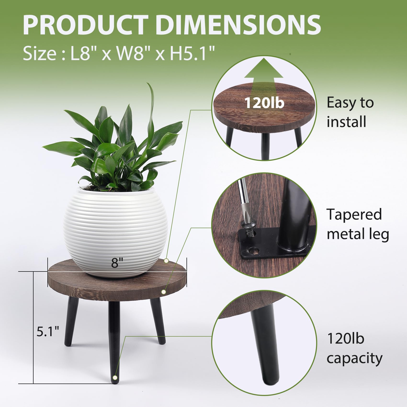 8/30まで MILLS PLANTS STAND ② Amazon.com : Neracking 8 Inch Plant Stand, Small Indoor Plant
