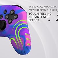 Vista 4 de PlayVital Samurai Edition - Funda protectora ergonómica de silicona para Nintendo Switch Pro, suave y antideslizante, protector de agarre