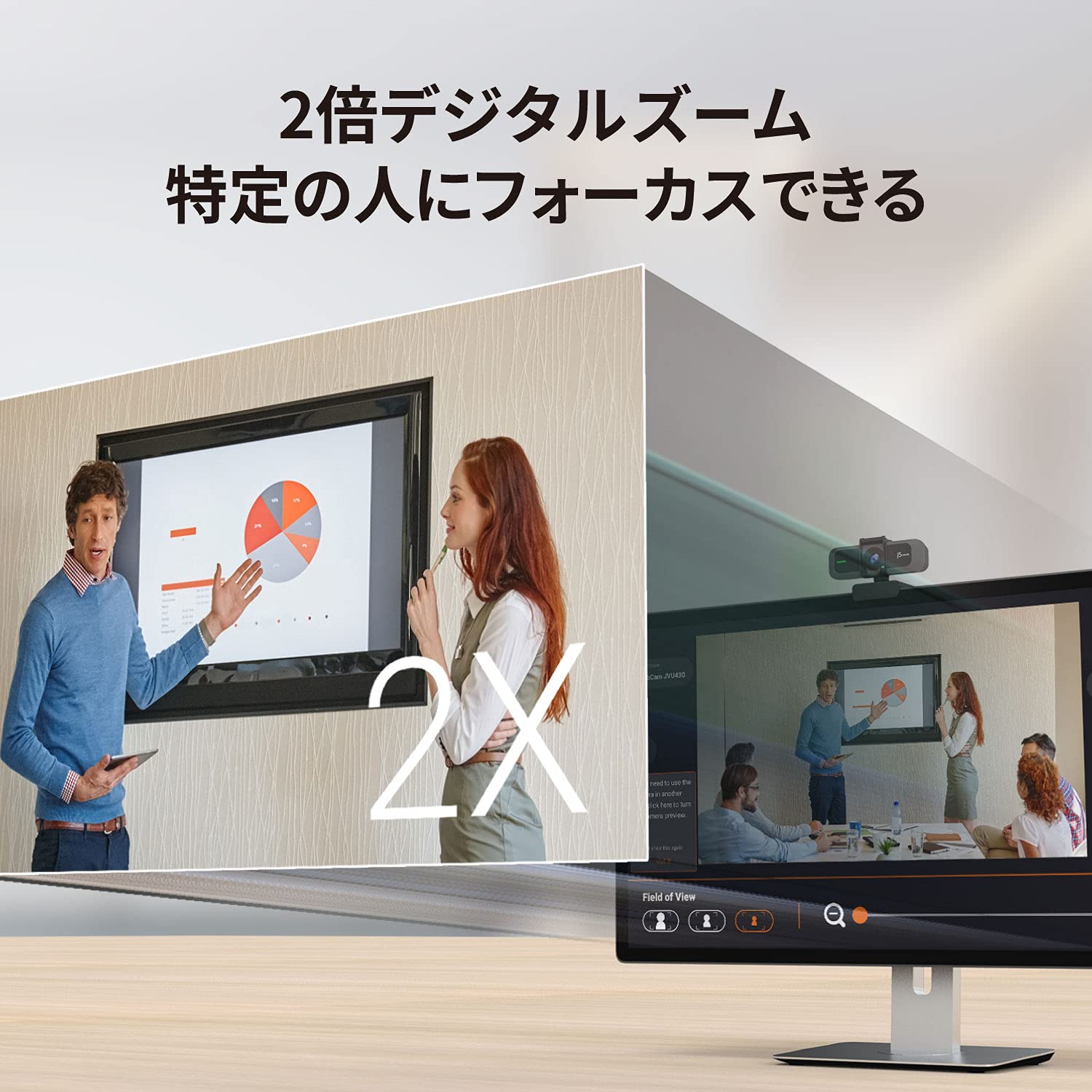 j5 Create 4K Ultra HD WEBカメラ JVU430 JVU430 4K 2倍デジタルズーム Webカメラ j5 create 固定