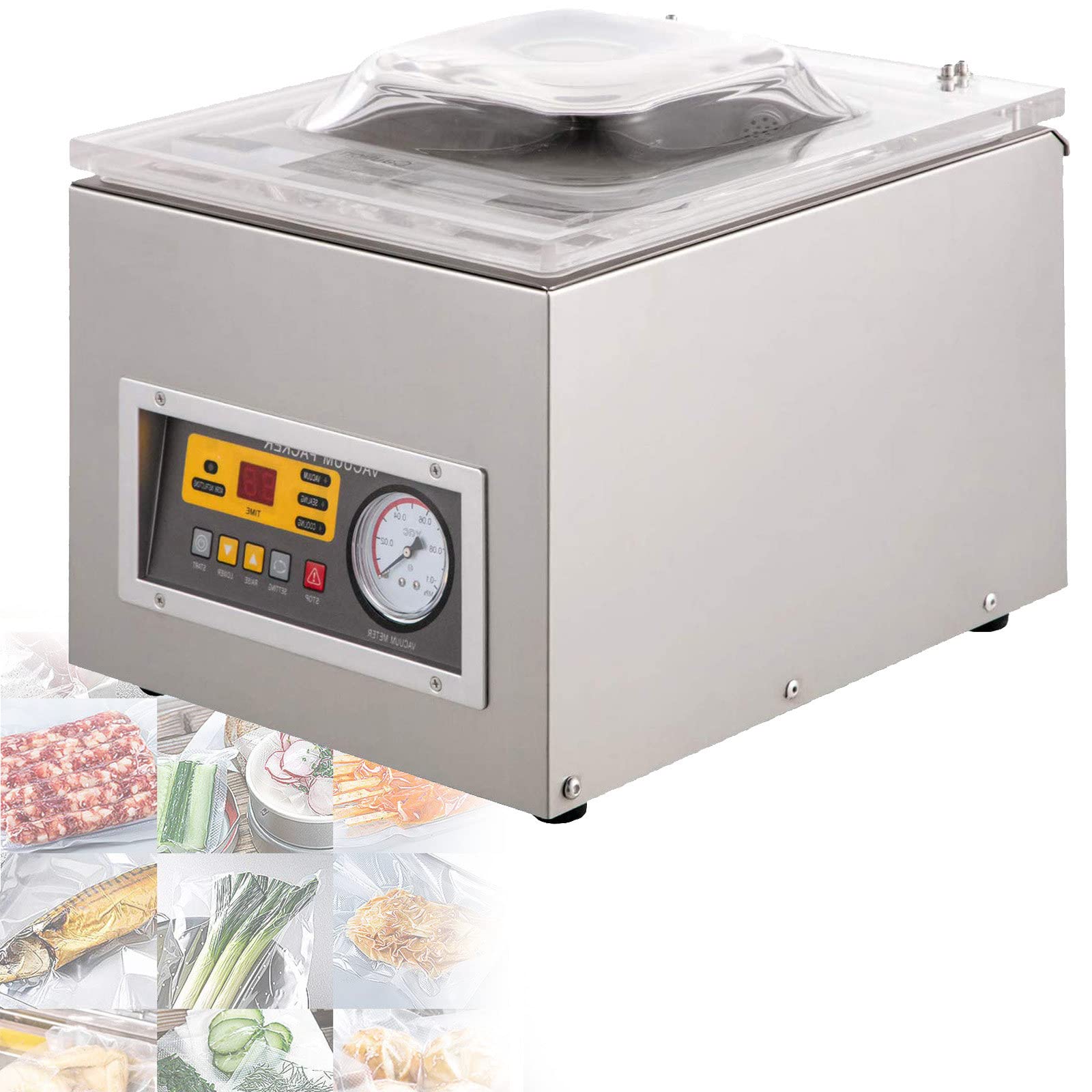 AYCDL Table Chamber Vacuum Sealer,120w Digital Commercial Vacuum Sealer Packing Machine,For Kitchen Food,Fruit,Pickle