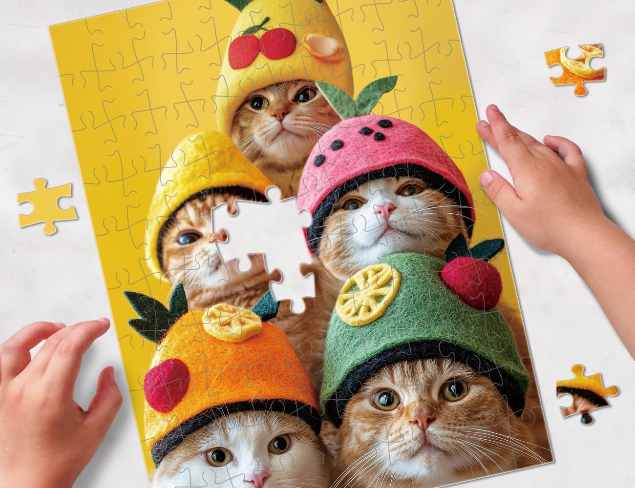 Jigsaw Puzzle 100 Piece for Adults and Teens and Kids Family Happy Games Big Size Cats Series Pack of 2