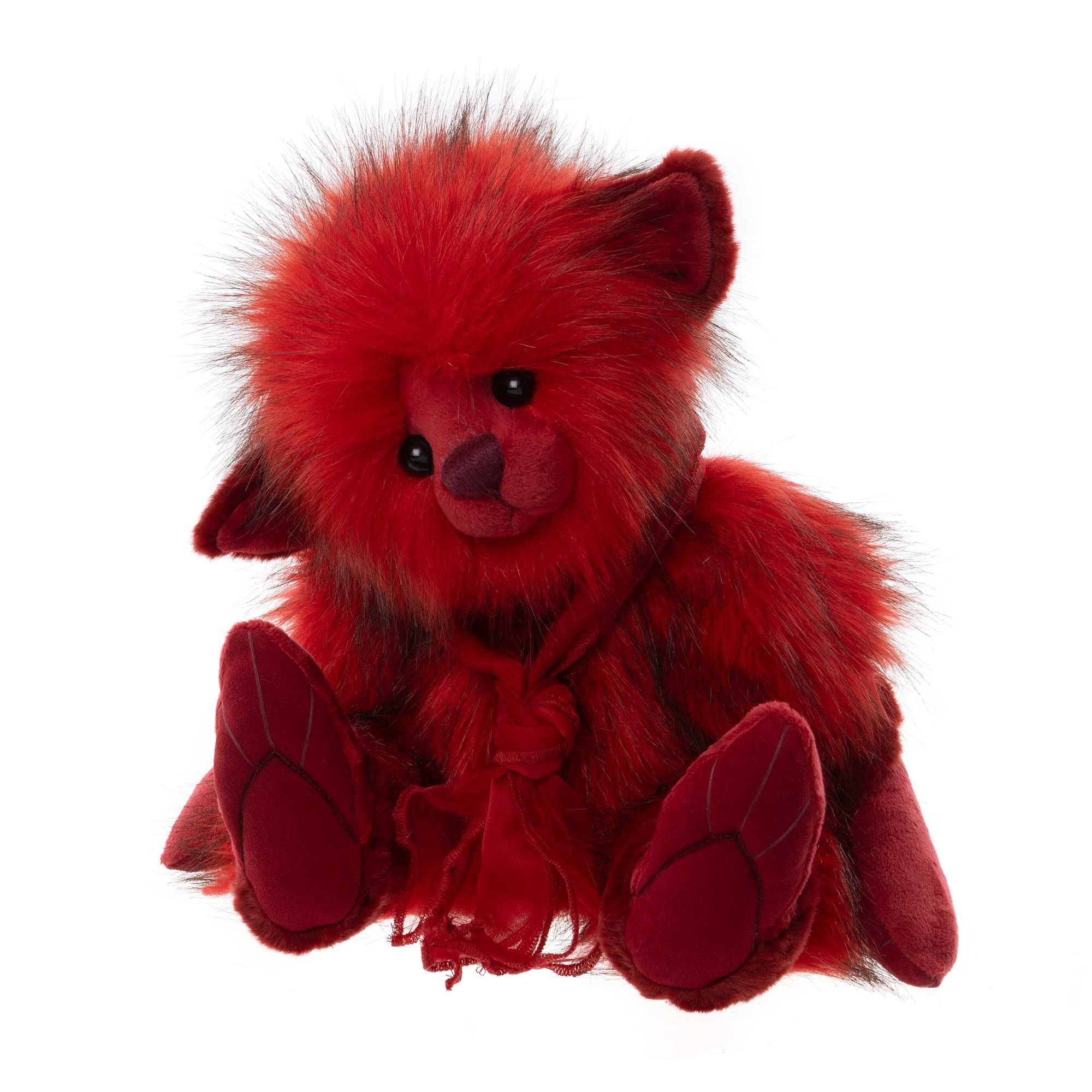 Charlie Bears Fire Elf | Monsterology Series Plush Collectable Fantasy Mythical Character | Five-Way Jointed, Handmade, Red Plushie