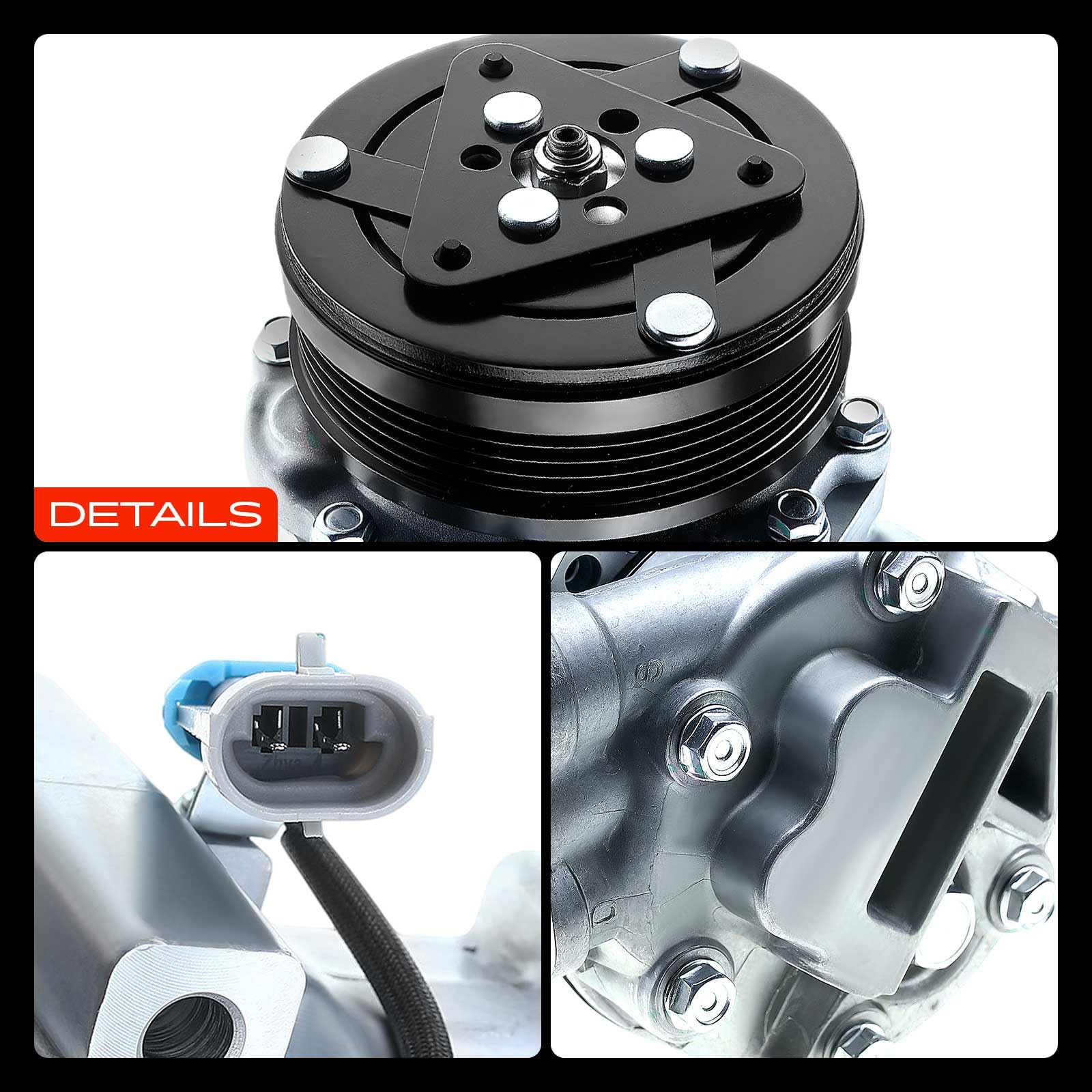 Frankberg Compresor de aire acondicionado con embrague Gasolina Compatible con Astra G Cabriolet F67 Astra G Caravan T98 Astra G CC F08 F48 Meriva Replace# 24462196incl. aceite premezclado