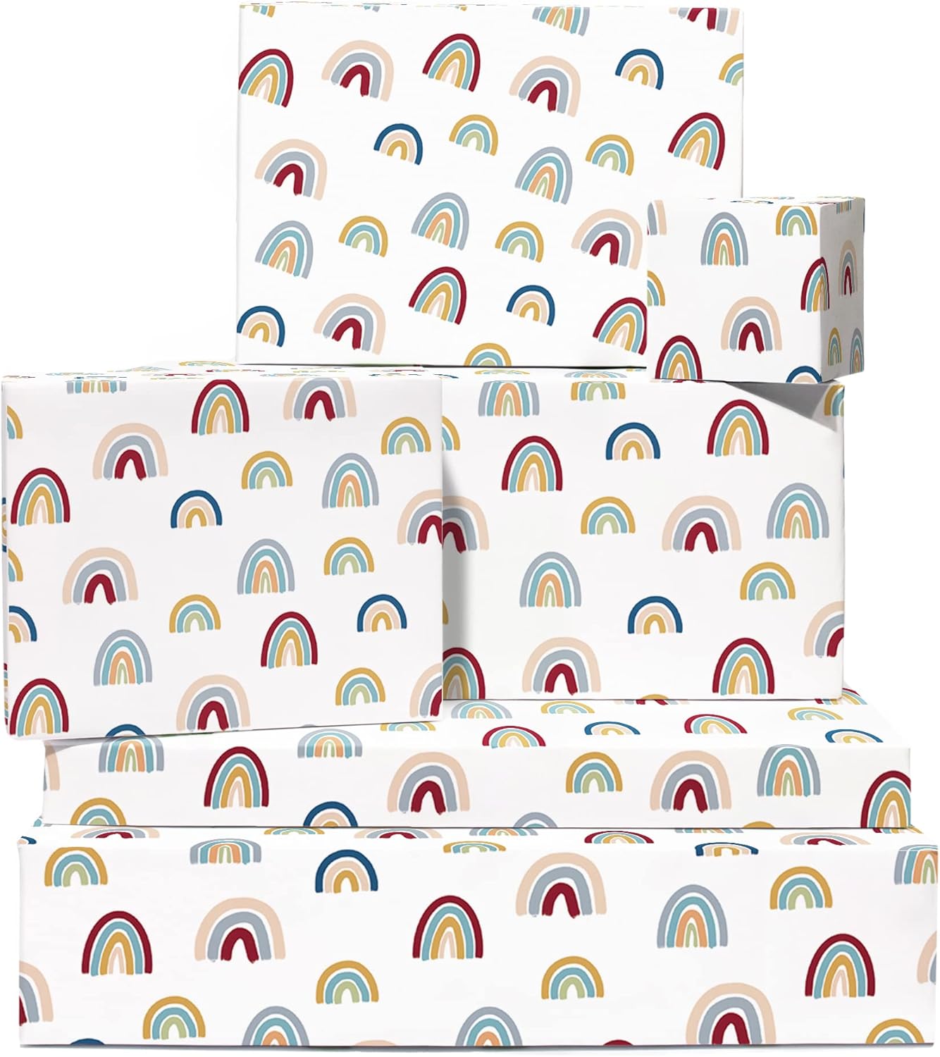 Rainbow Wrapping Paper Baby Shower Wrapping Paper Neutral Birthday