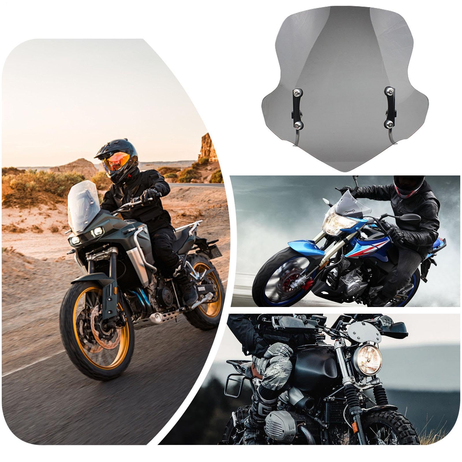 Parabrezza per scooter, parabrezza per moto Riduzione del antigraffio e | Acrilico Elegante parabrezza addensato per moto per scooter Guida sicura Riduci la velocità