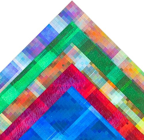 Miniatura 2 de Hygloss Products Cartulina holográfica - Hojas psicodélicas - Ideal para artes y manualidades - 8.5 x 11 pulgadas - Colores surtidos - Diseño a