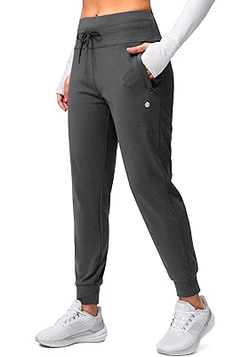 G Gradual Women's Fleece Lined Joggers High Waisted Water Resistant Thermal Winter Sweatpants Running Hiking Pockets