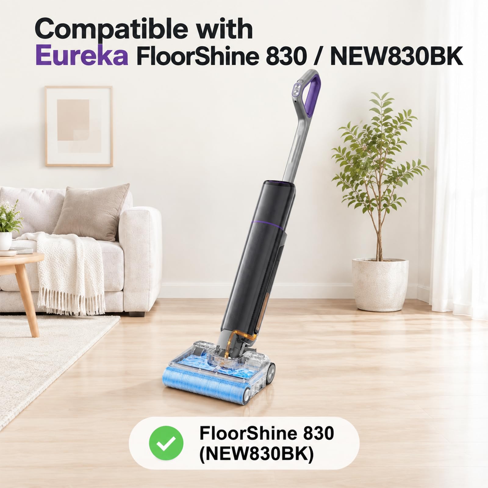 FloorShine 830 - Cepillo de rodillo y filtro para Eureka Floor Shine 830