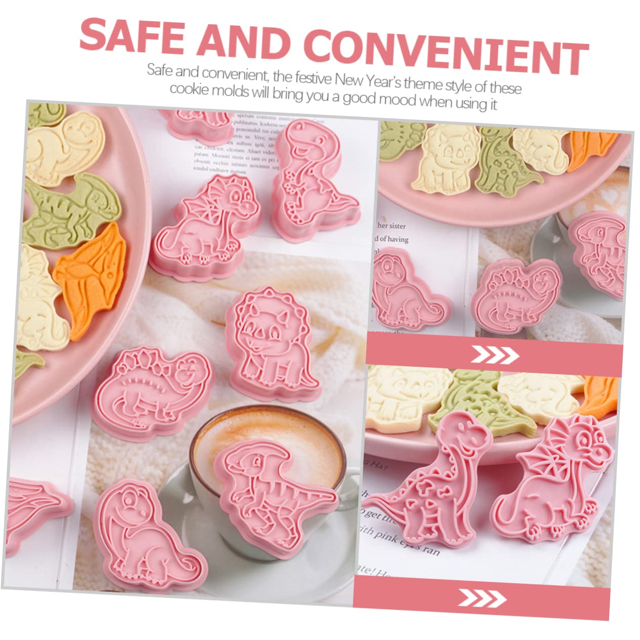 24stücke Teiliges Dinosaurier Ausstecher Für Kekse Lustige Backformen Für Backen Von Plätzchen Kuchen Und Fondant-dekorationen