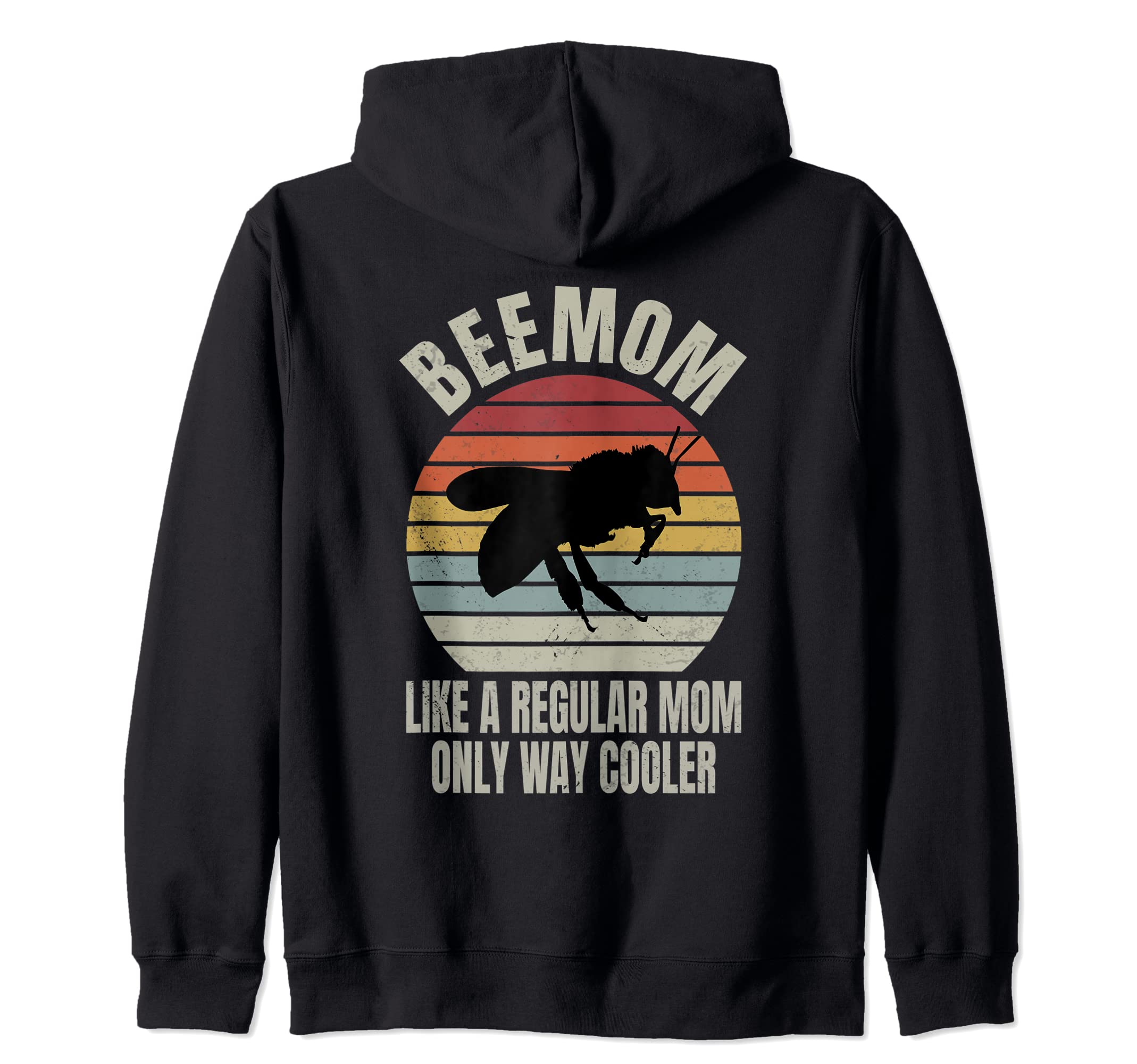Beemom Vintage Bee Mom Like A Regular Mom Beekeeper Apiarist Zip Hoodie