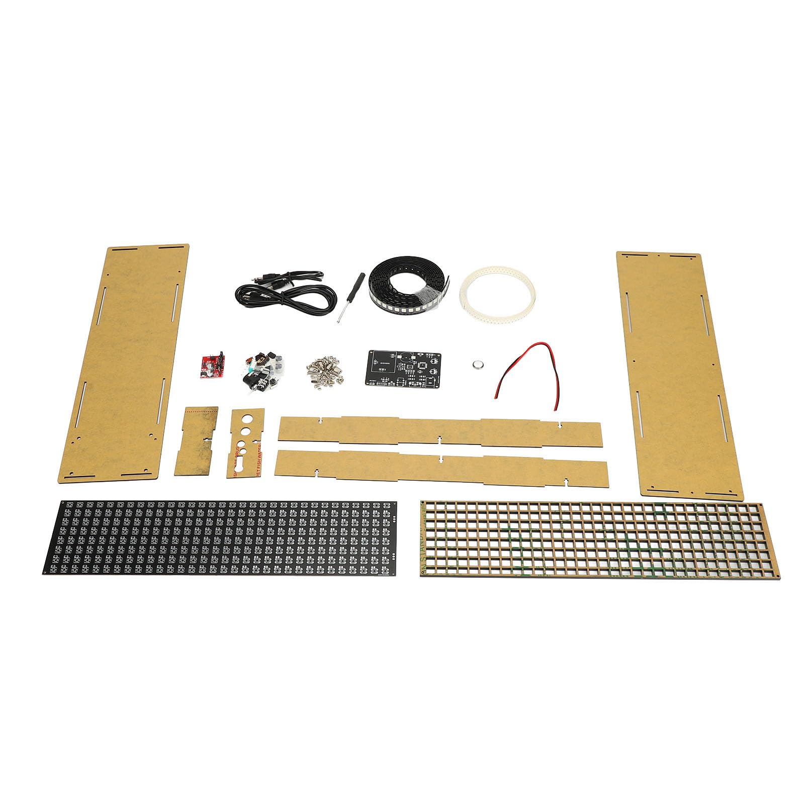 Orologio digitale Kit di saldatura Controllo vocale Dimmerabile Rgb Full Color 32x8 Dot Spectrum Parti di progetti elettronici per appassionati di elettronica e studenti