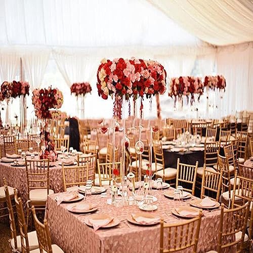 Miniatura 3 de DYRABREST 2Pcs 60cm/23.62'' Acrylic Flower Stand Centerpieces Tabletop Decor Clear Display Rack,Wedding Decoration Modern Tall Vase,Floral Backdrop