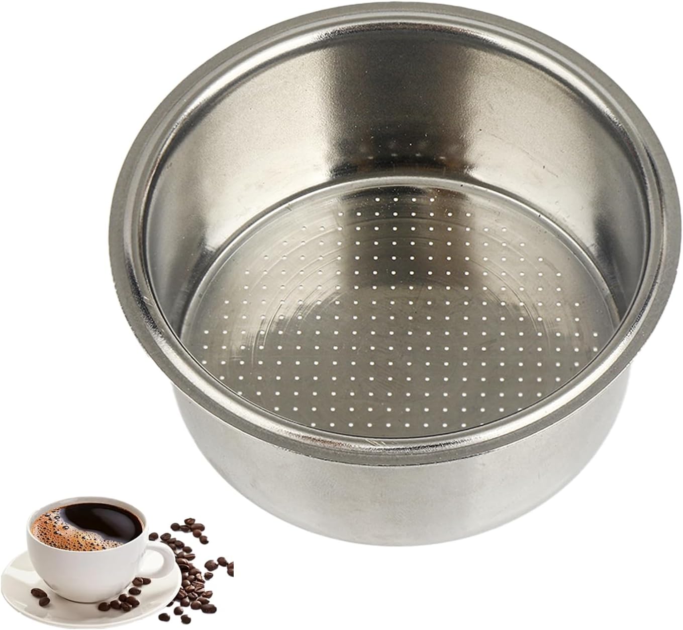51mm Coffee Filter Basket Stainless Steel Double Layer Pressurized Espresso Filter for Coffee Machines