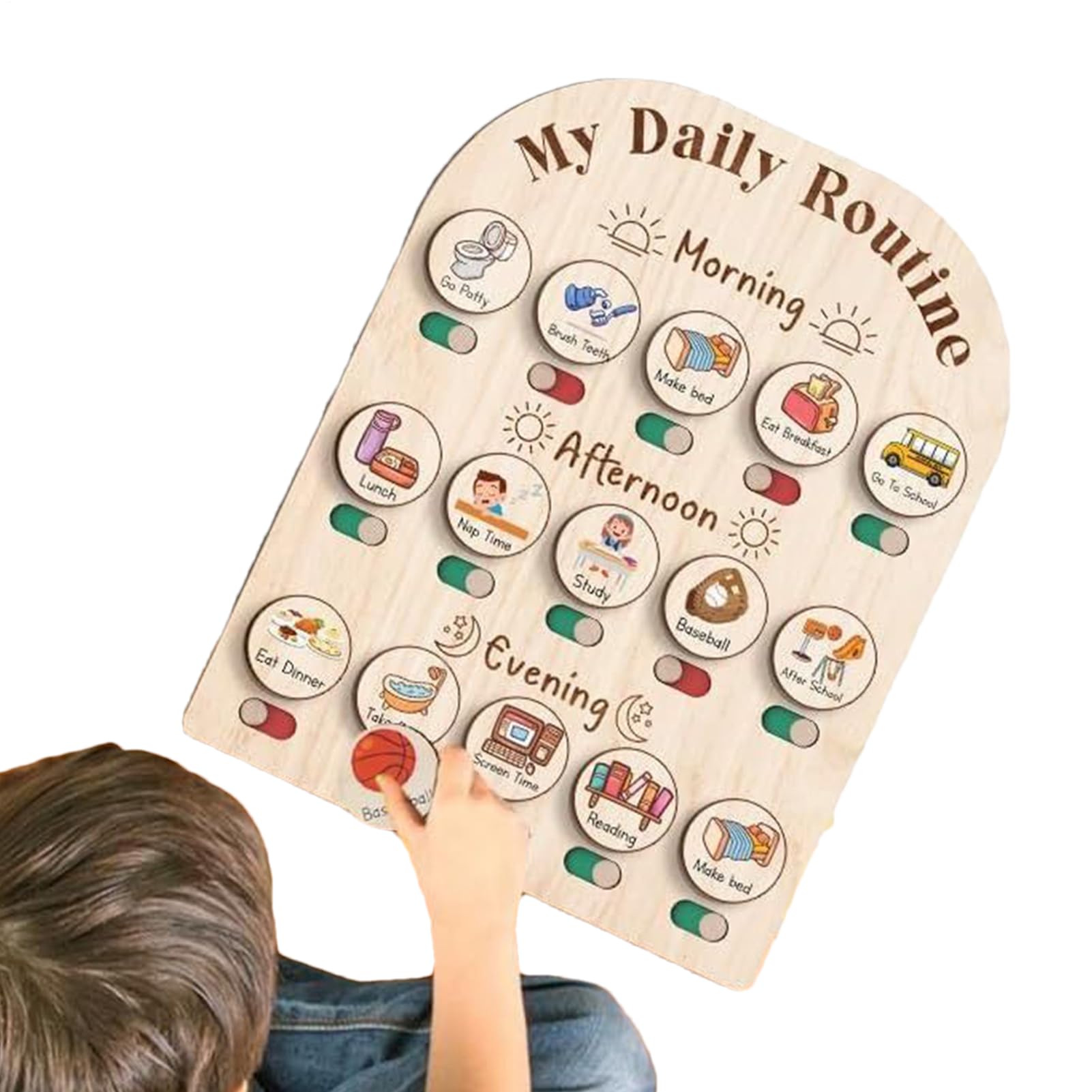 Calendario Diario Para Niños Panel De Rutinas Matutinas Y Nocturnas Para