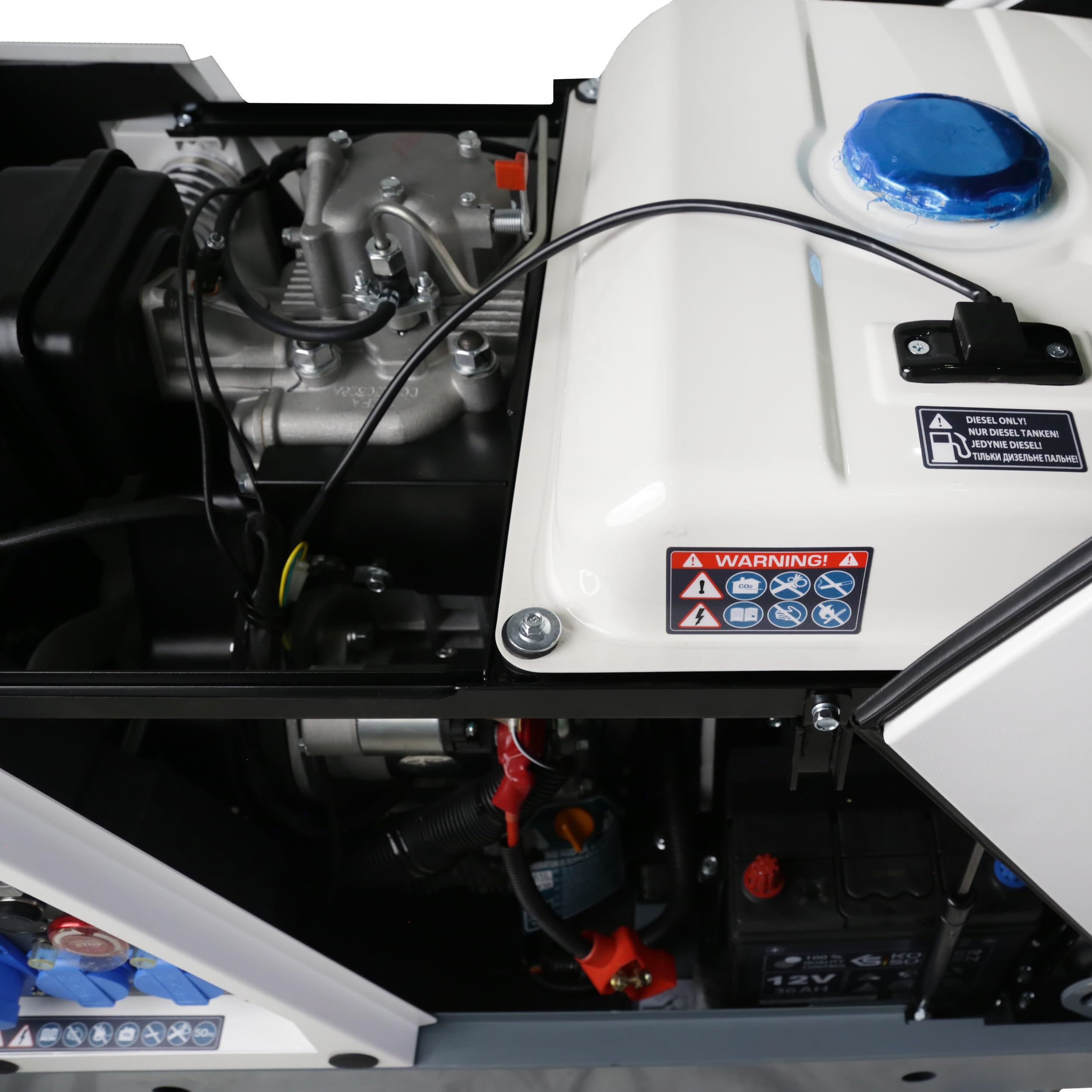 K&S Könner&Söhnen KS 6500iDE S ATSR Diesel Inverter Generator 6,5 kW, stromgenerator mit Schallschutzgehäuse, inverter notstromaggregat mit Elektrostart, ATS-Anschlussmöglichkeit und Vorheizfunktion