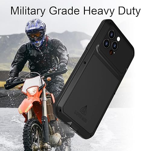 Miniatura 2 de Funda resistente para iPhone 15 Pro de grado militar, máxima protección al aire libre con doble capa, a prueba de golpes, polvo y resistente a la