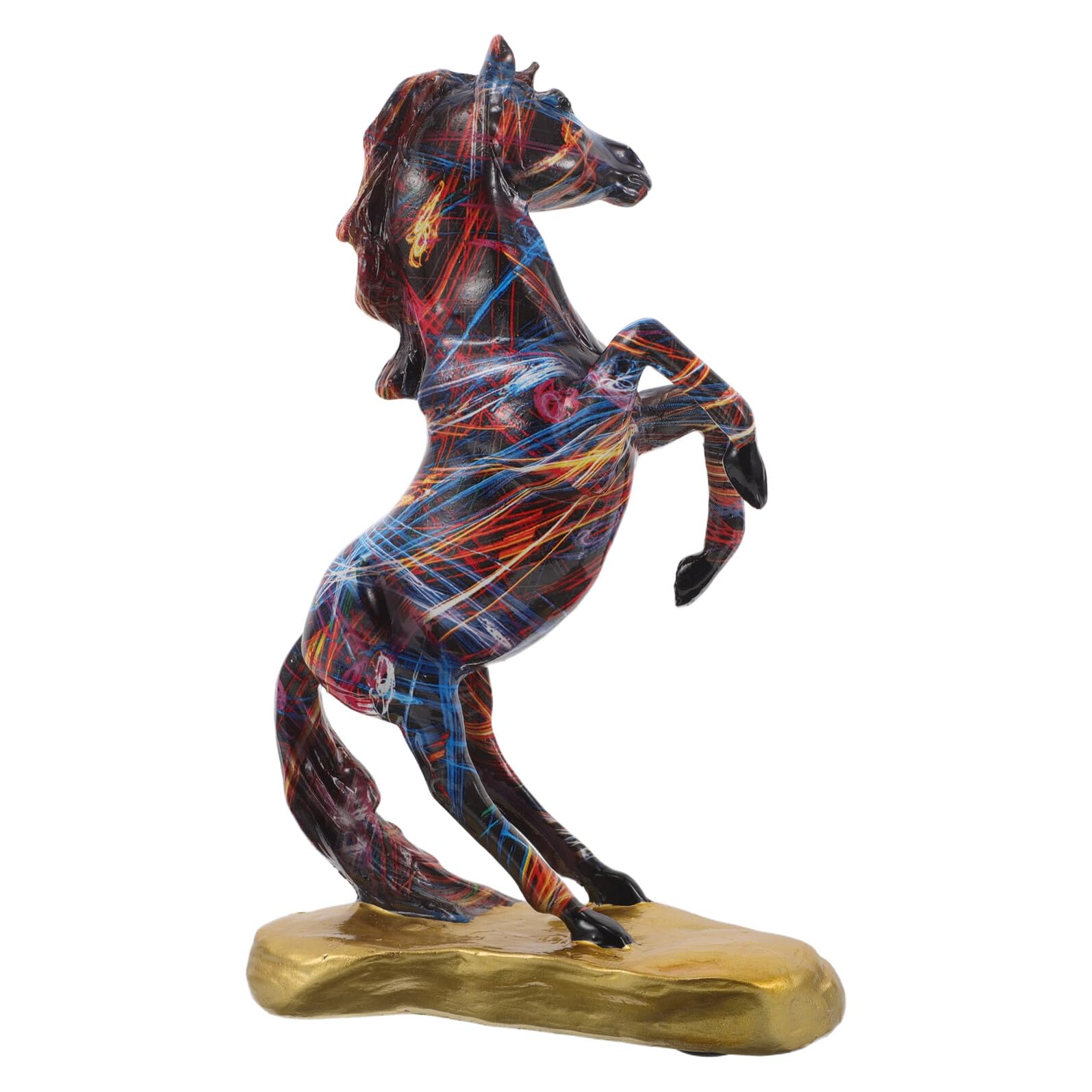Statue de cheval en résine Lurrose pour décoration de maison et petite sculpture d'ornement