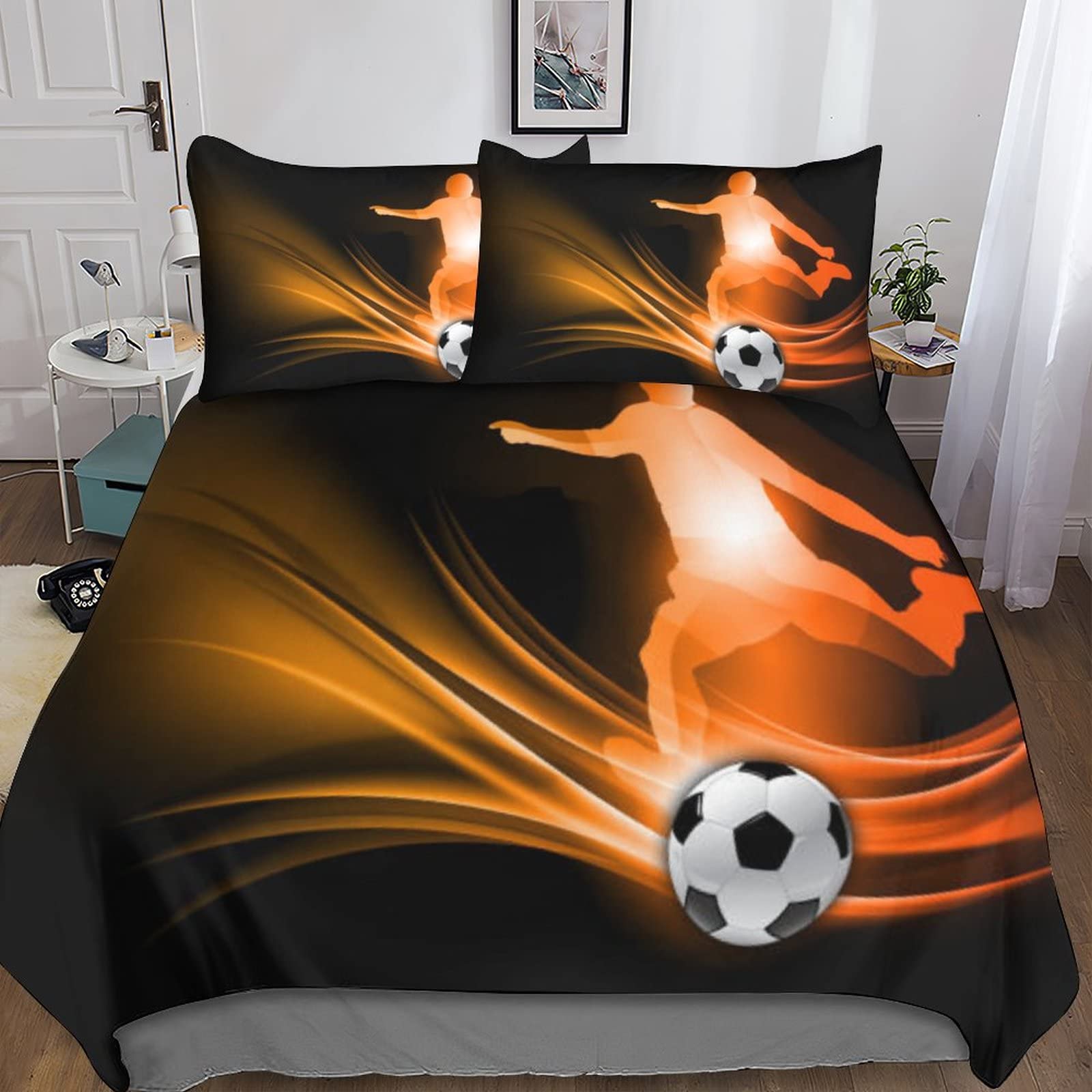 Housse de couette football 3D respirante pour transformer la chambre des garçons et filles