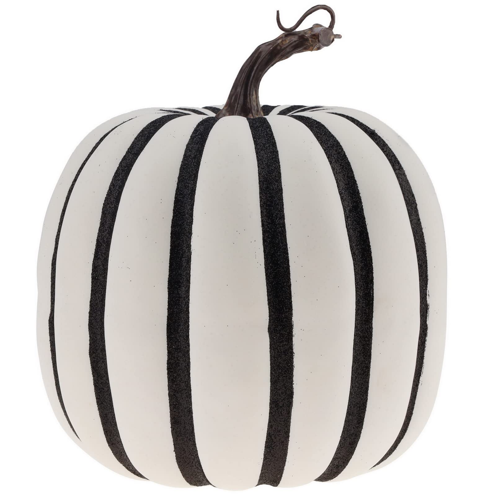 Kepfire1Pcs Simulation Fake Pumpkin 7 inch Extra Large Artificial Foam Halloween Thanksgiving Autumn Decoration Home Kitchen Table Party - White