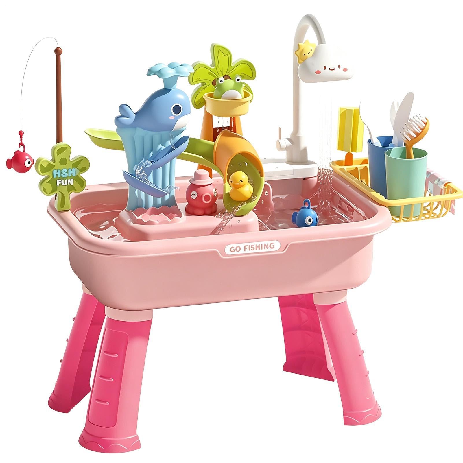 Tavolo da per bambini con pompa, giocattoli sensoriali divertenti | Tavolo da biliardo per bambini, giocattolo per ragazze, per interni ed esterni, giardino, cortile, terrazza, prato, asilo