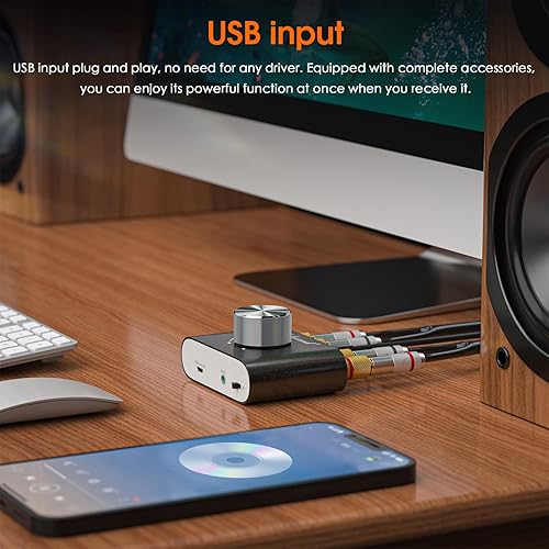 Miniatura 4 de Nobsound Mini amplificador de potencia Bluetooth 5.0, amplificador digital estéreo de alta fidelidad 2.0 canales 50 W × 2 con entrada