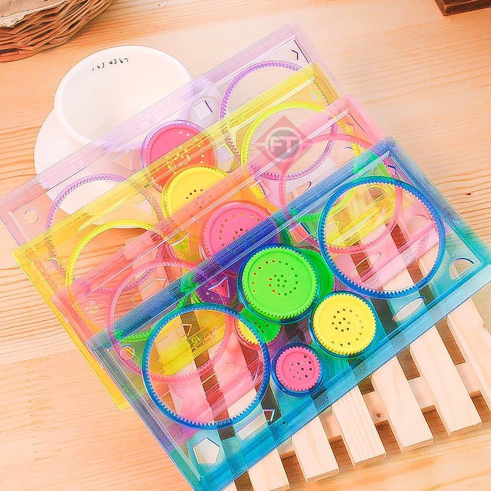 Firstly Creative Mandala Spirograph Geometric Ruler 1 pc and 1 Unicorn Pen Ten in One| Art & Craft Sets School Stationery Return Gift for Children Kids Students - Image 3 thumbnail
