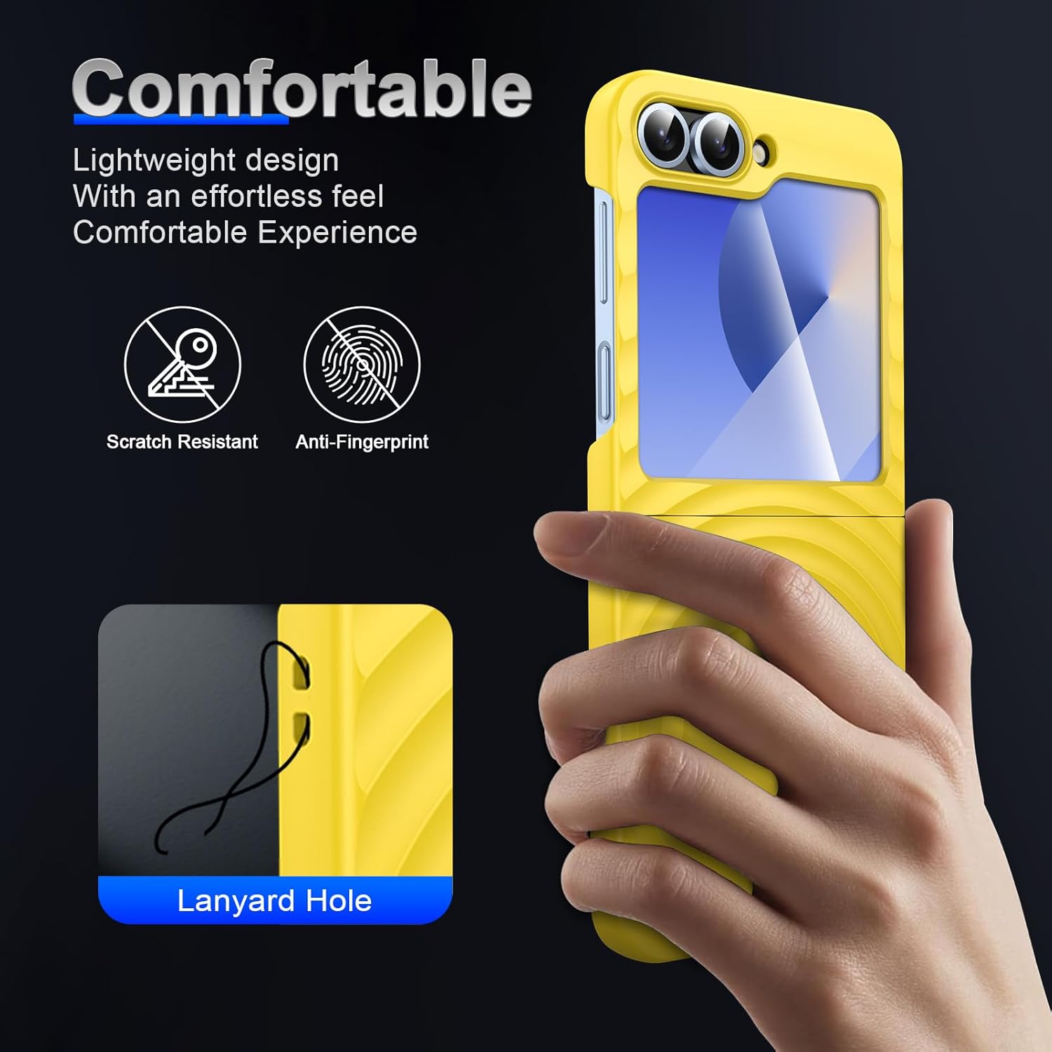 Magnetic for Galaxy Z Flip6/Flip7 FE Case,Lightweight,Slim Fit Drop Protection Rugged Shockproof Cover for Samsung Galaxy Z Flip 6/5/7 FE, Hard PC Shockproof Protective Phone Yellow 29-Flip 6-08